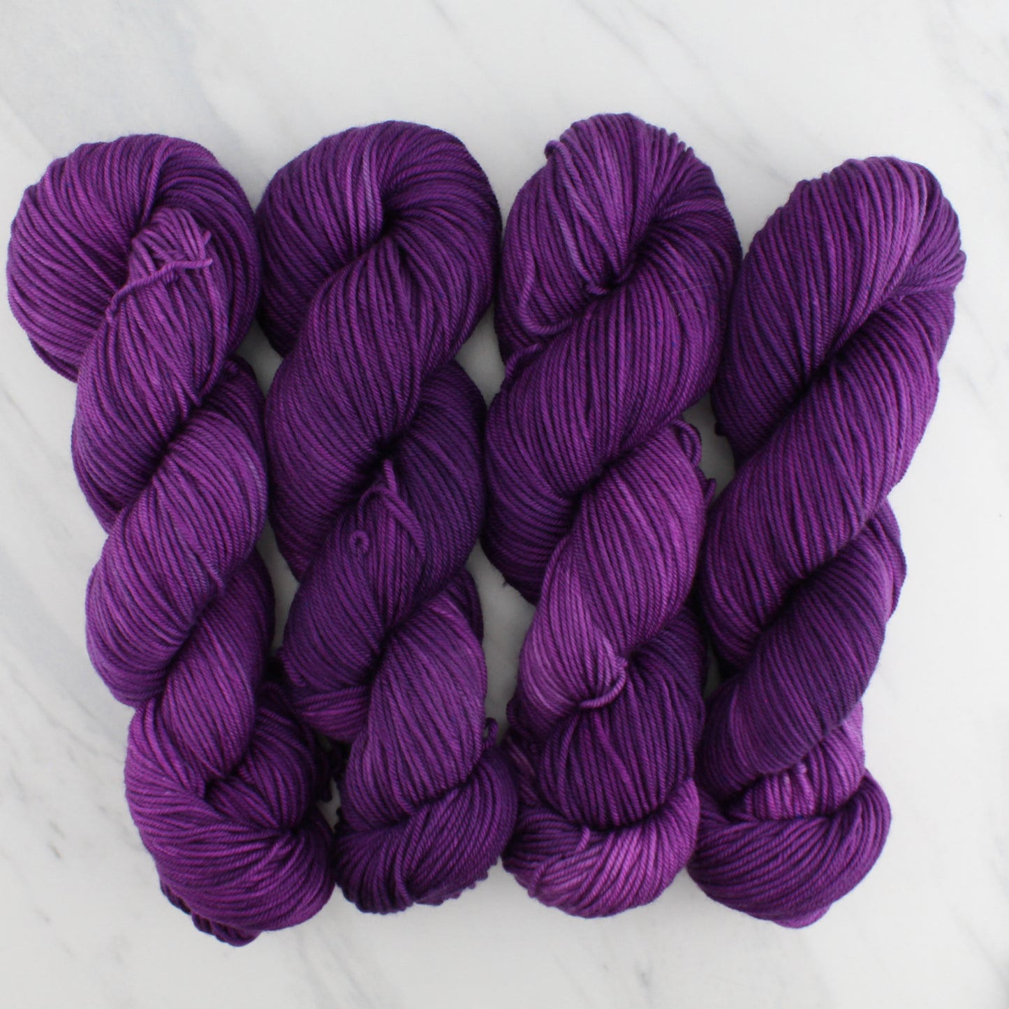 EGGPLANT Hand Dyed on Squoosh Worsted - Semi-Solid Yarn