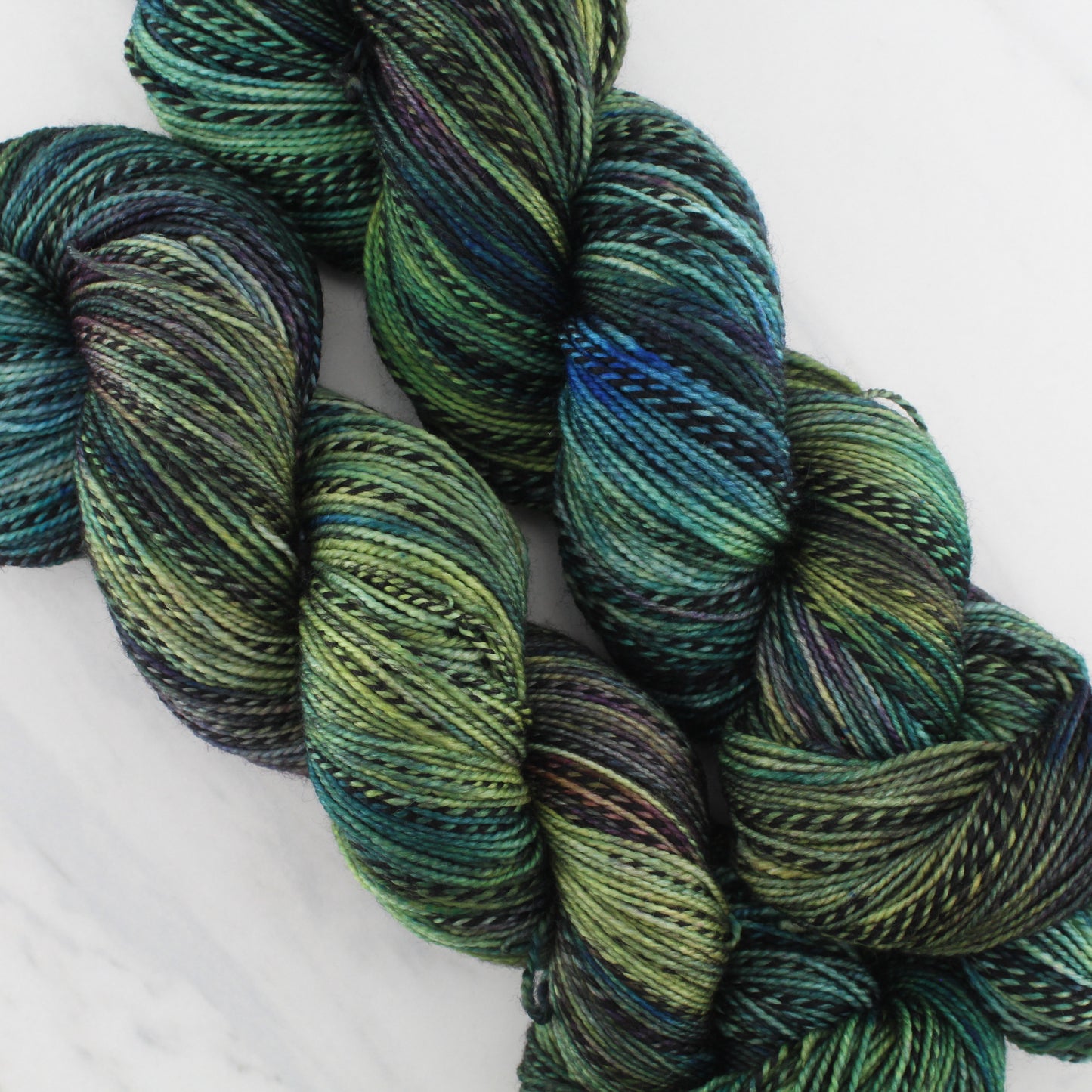 ENCHANTED FOREST on Stained Glass Sock - Indie-Dyed Yarn - Purple Lamb