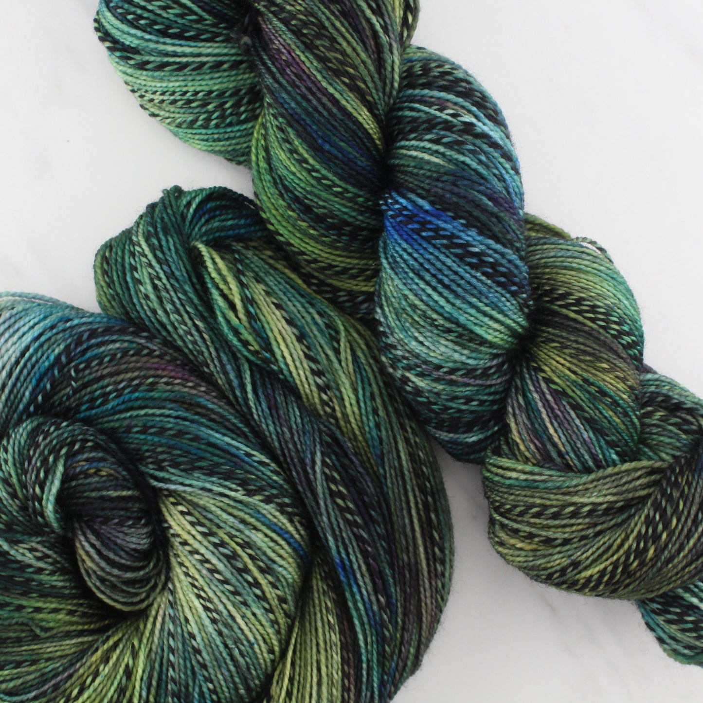 ENCHANTED FOREST on Stained Glass Sock - Indie-Dyed Yarn - Purple Lamb