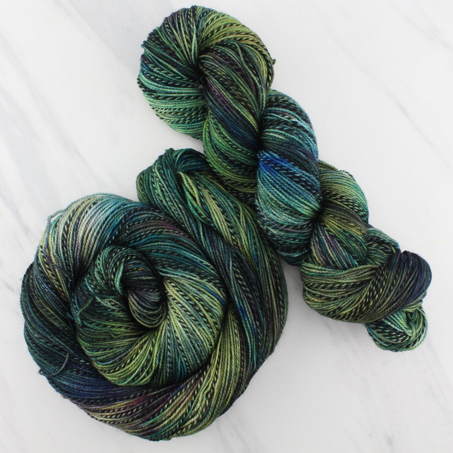 ENCHANTED FOREST on Stained Glass Sock - Indie-Dyed Yarn - Purple Lamb