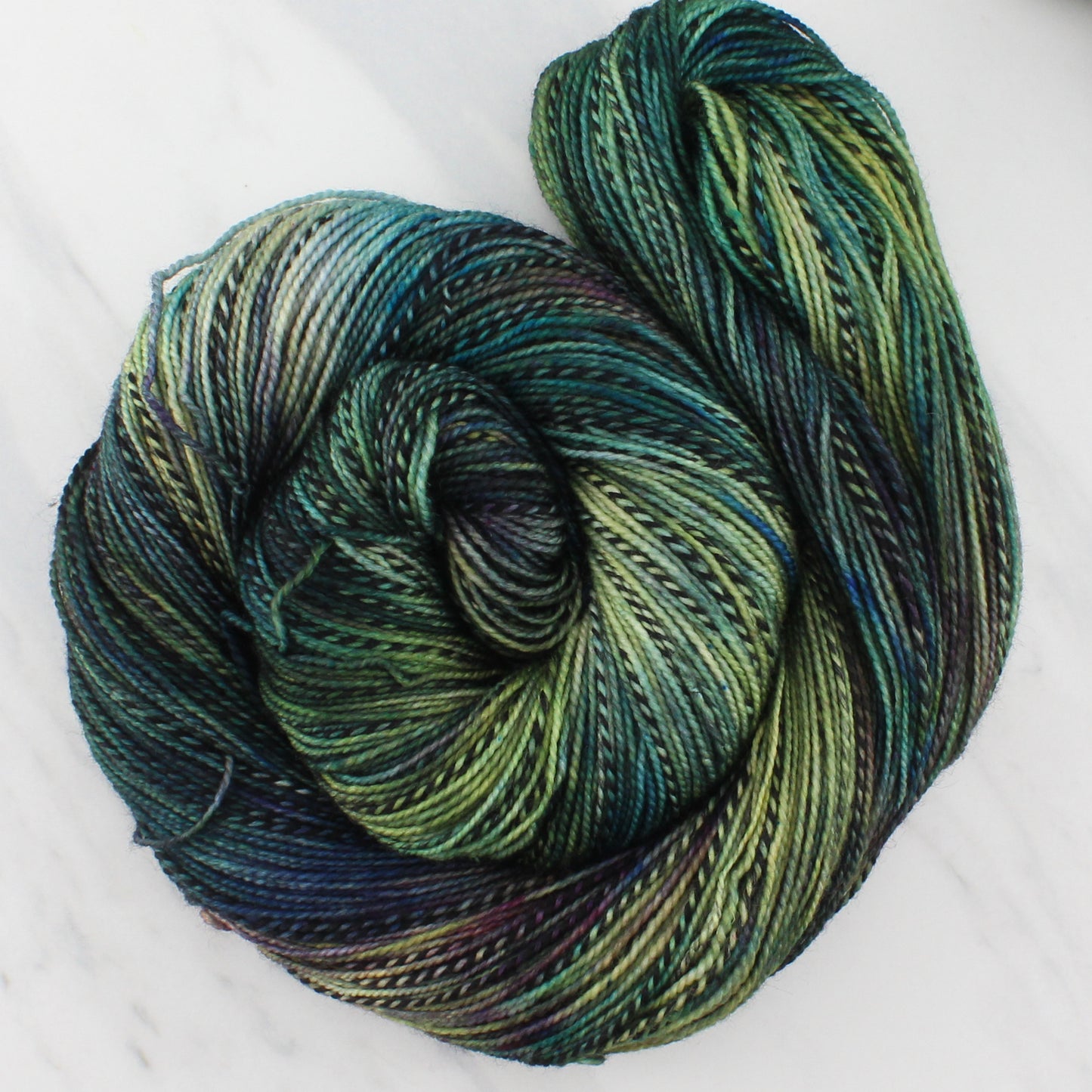 ENCHANTED FOREST on Stained Glass Sock - Indie-Dyed Yarn - Purple Lamb