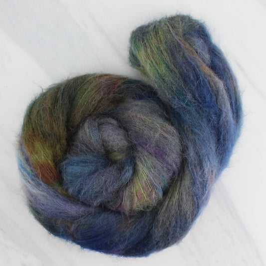 ENCHANTED FOREST Hand Dyed on Suri Lace Cloud - Splashed & Speckled Yarn