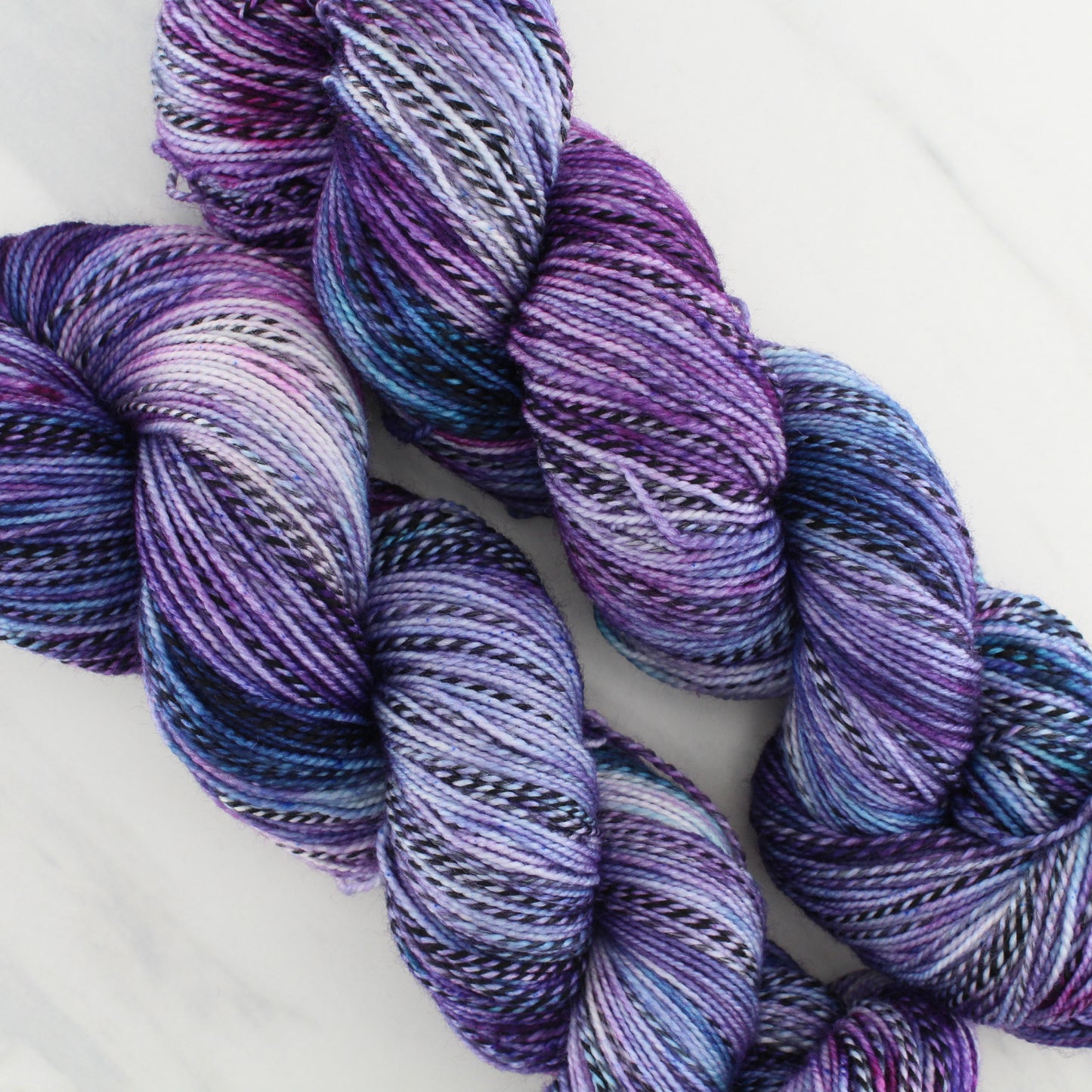 EPIPHANY Hand Dyed on Stained Glass Sock - Splashed & Speckled Yarn
