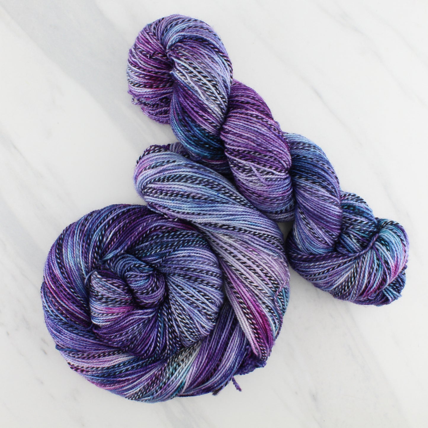 EPIPHANY Hand Dyed on Stained Glass Sock - Splashed & Speckled Yarn