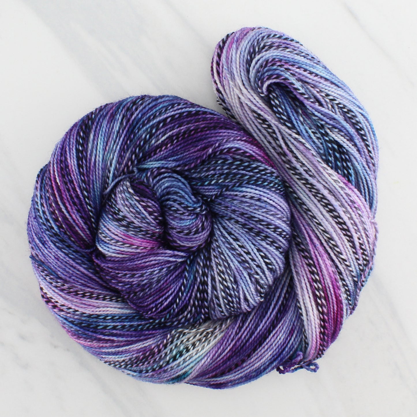EPIPHANY Hand Dyed on Stained Glass Sock - Splashed & Speckled Yarn