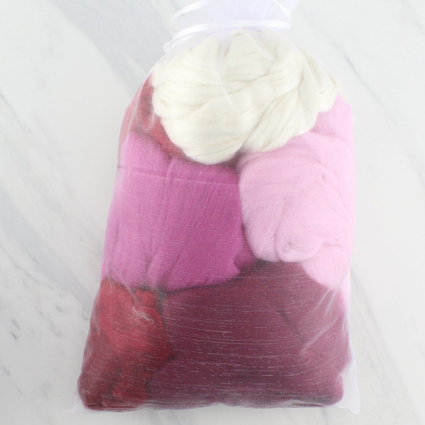 FELTING AND SPINNING FIBER - Coordinating Colorway Sets with Merino, Silk, Bamboo, and Sparkle - Purple Lamb