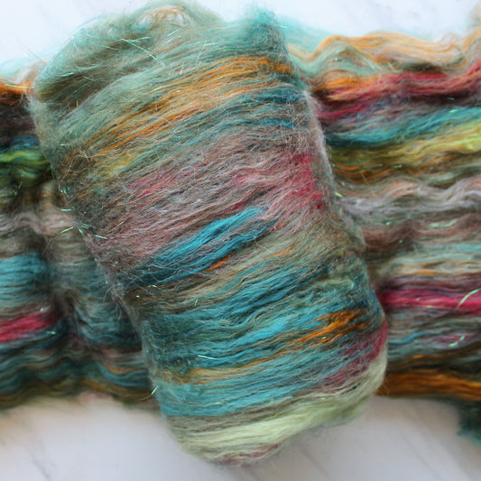 FOUR GREEN FIELDS Art Batts to Spin and Felt - Purple Lamb