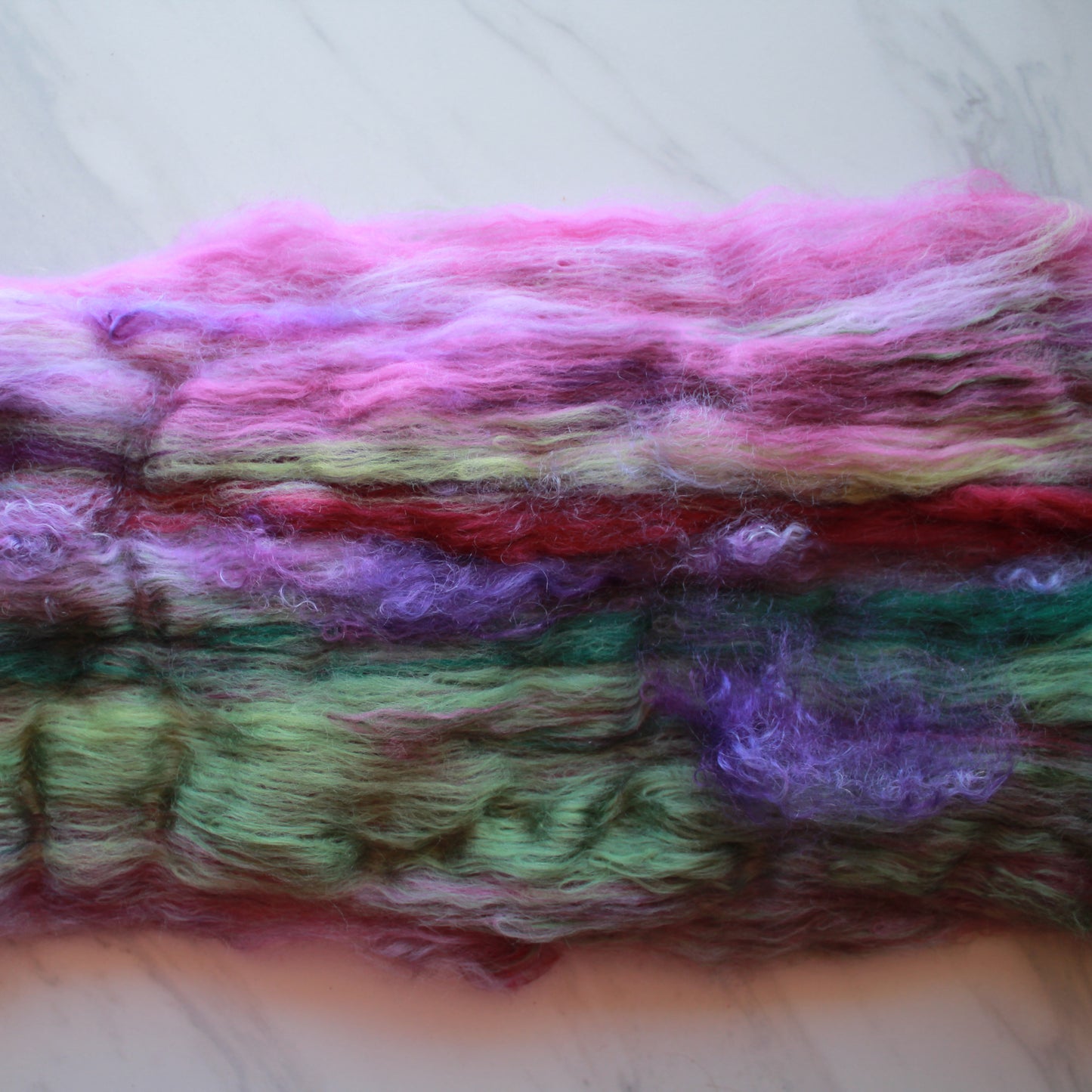 HIGHLAND HEATHER Art Batts to Spin and Felt - Purple Lamb