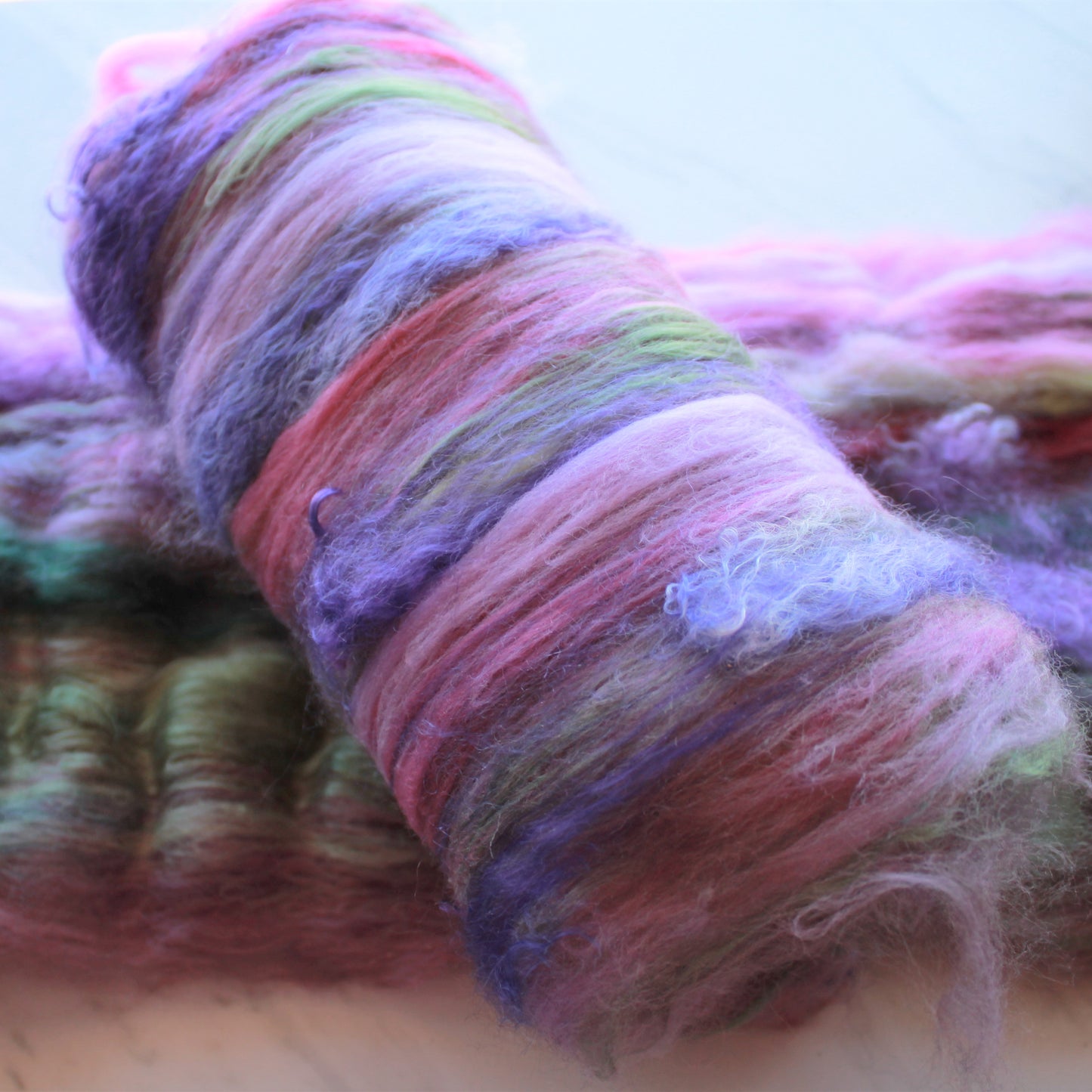 HIGHLAND HEATHER Art Batts to Spin and Felt - Purple Lamb