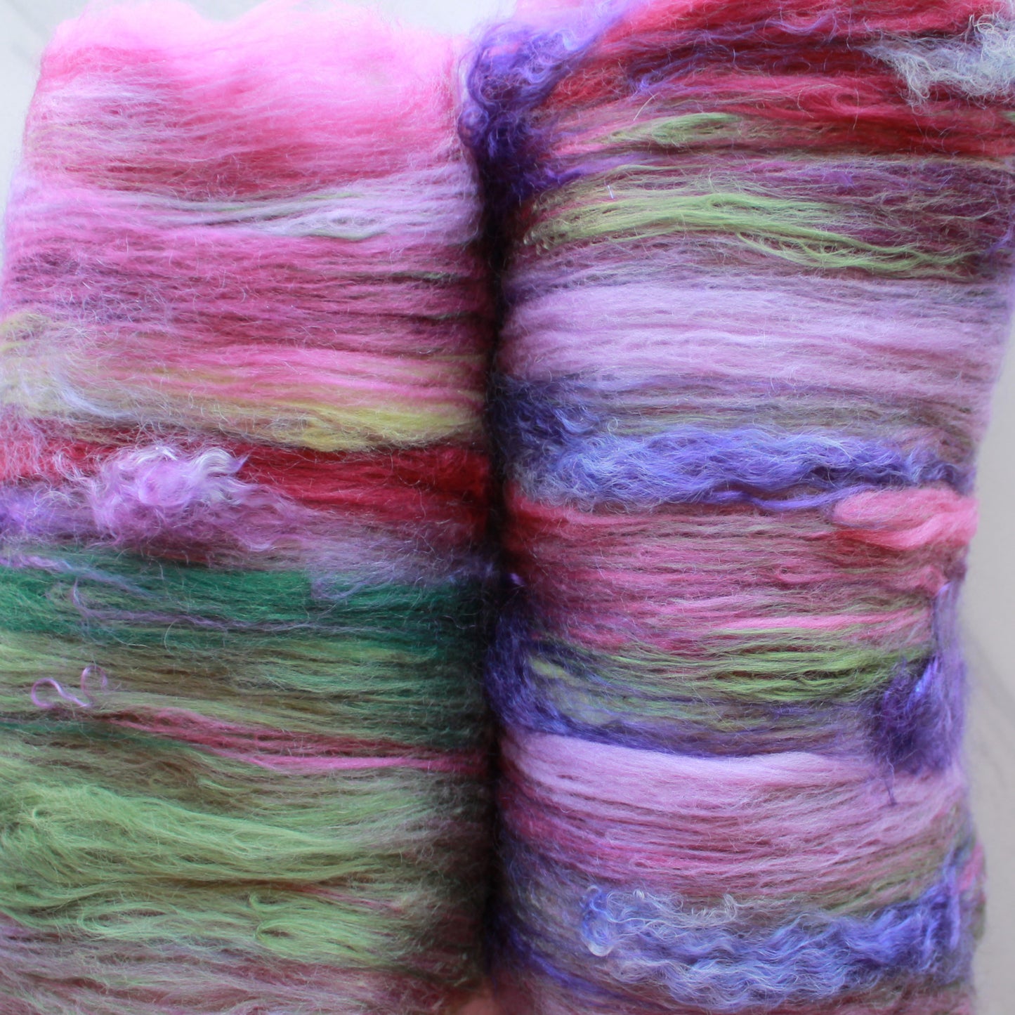 HIGHLAND HEATHER Art Batts to Spin and Felt - Purple Lamb