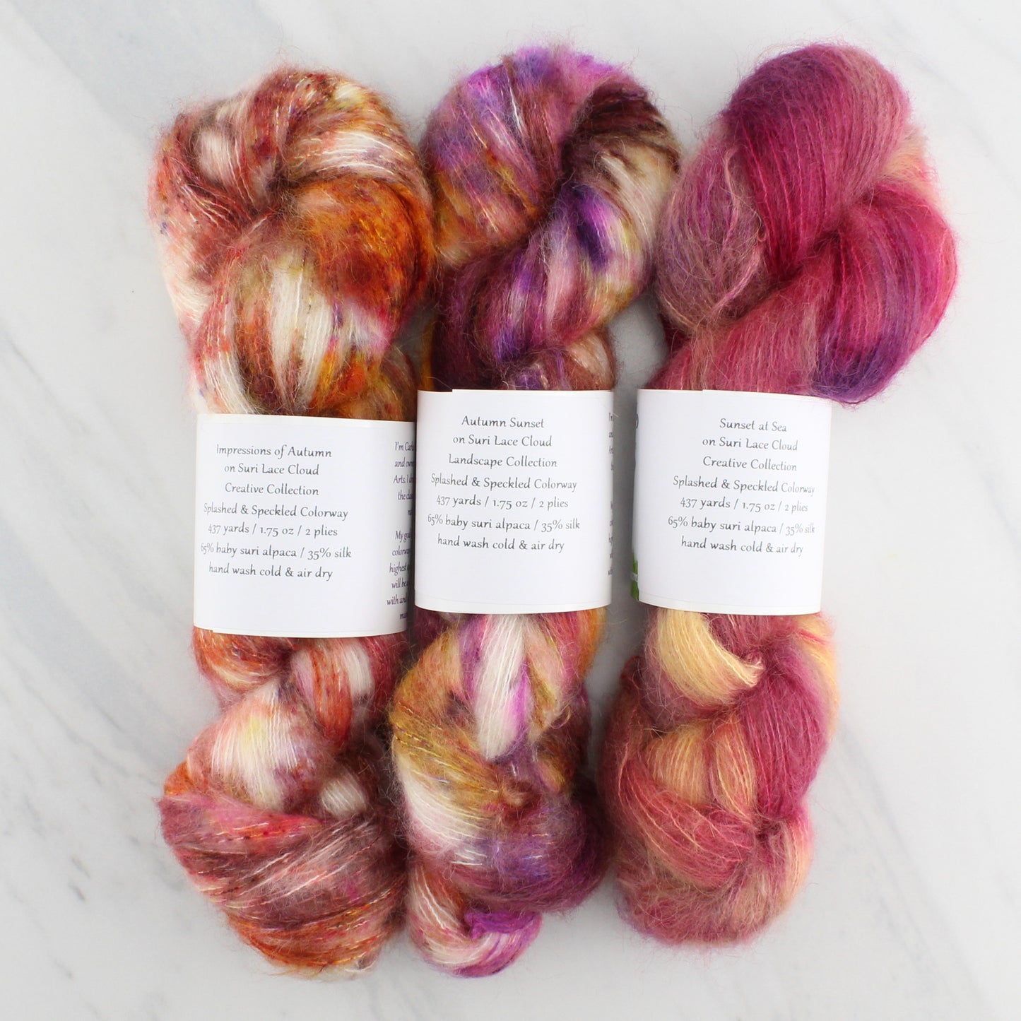 SUNSET AT SEA Indie-Dyed Yarn on Suri Lace Cloud