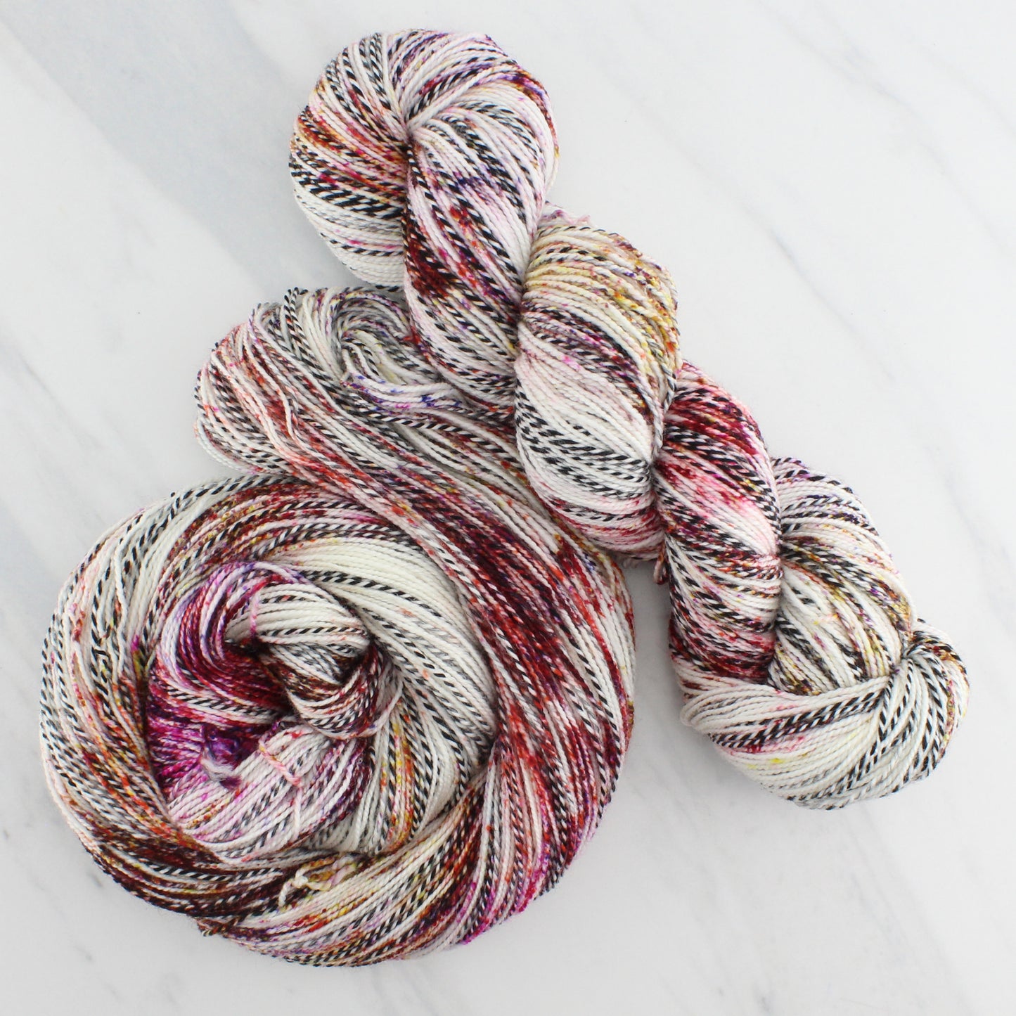 IMPRESSIONS OF AUTUMN Hand Dyed on Stained Glass Fingering - Splashed & Speckled Yarn