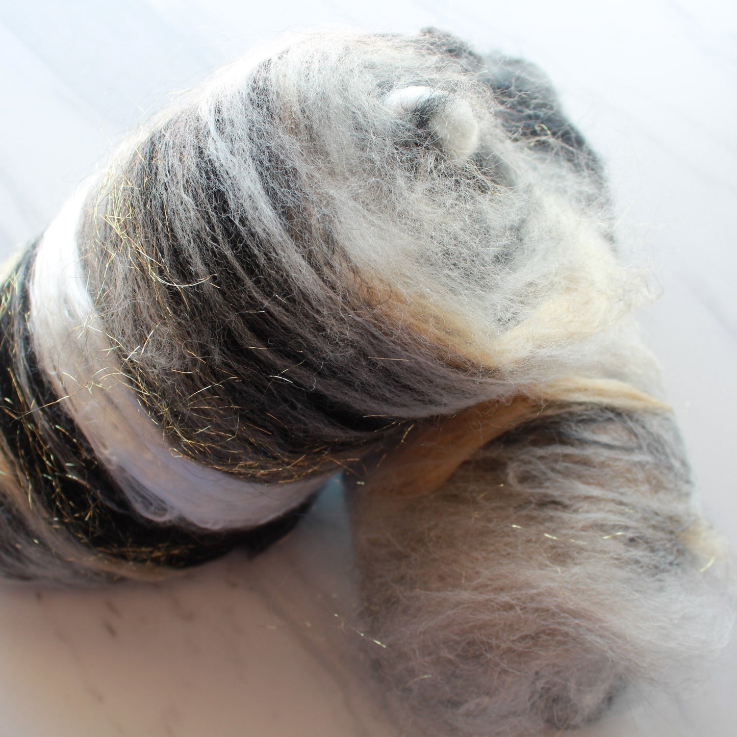 JAZZ Art Batts for Spinning and Felting - Purple Lamb