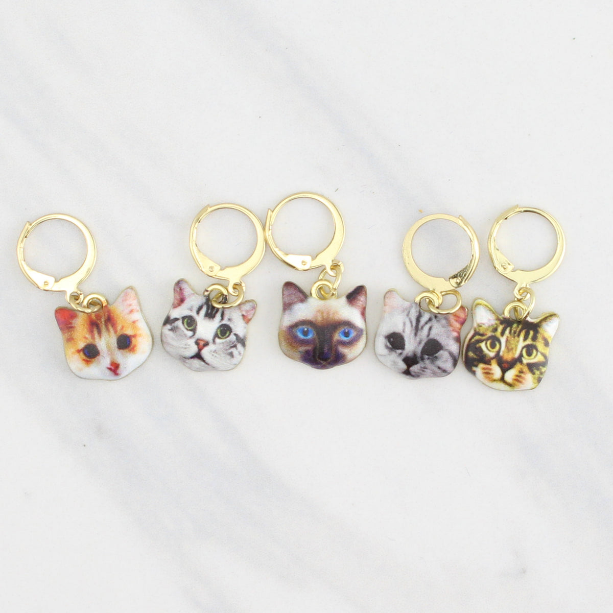 KITTY CAT STITCH MARKER SETS FOR KNITTING AND CROCHET