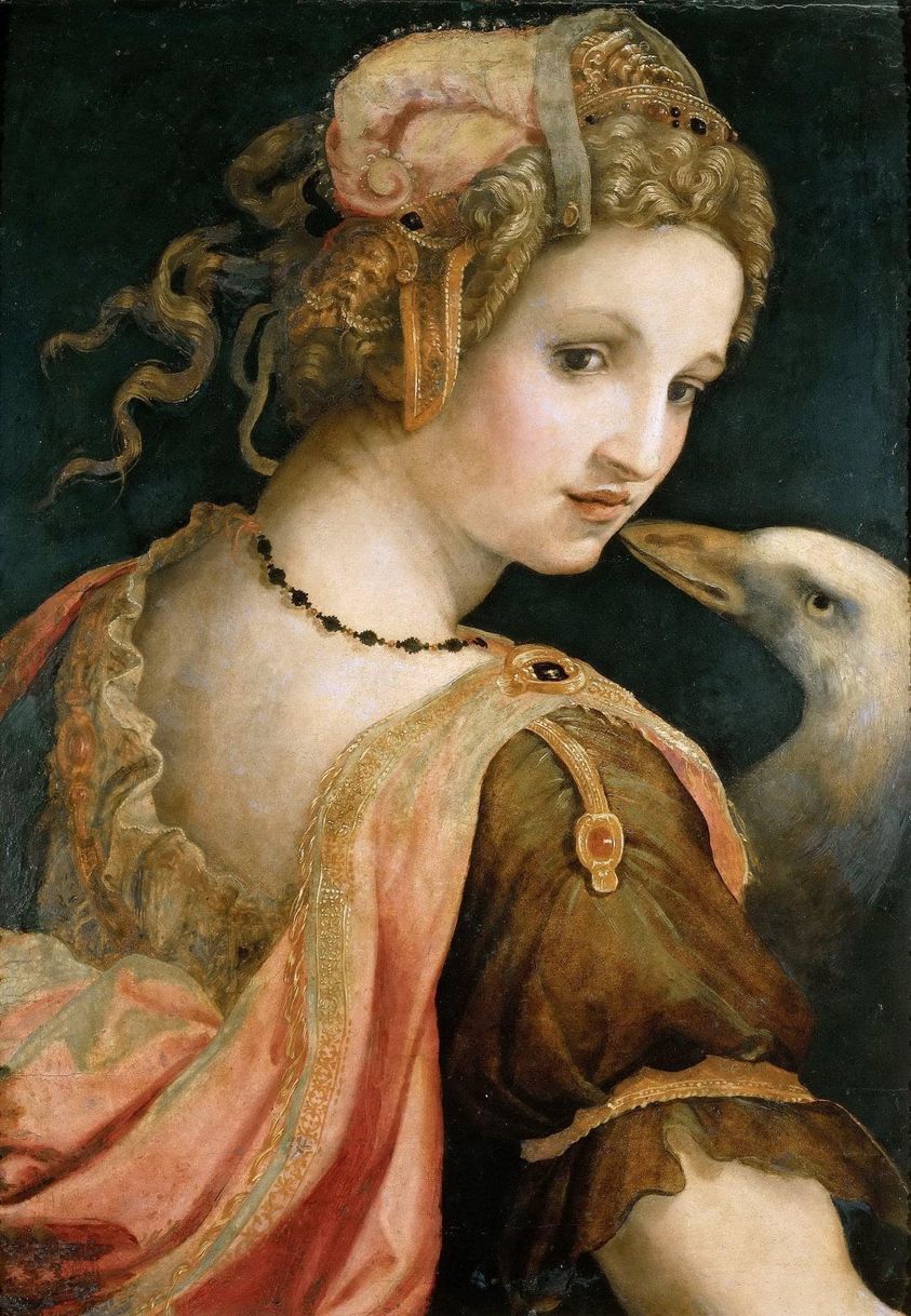 GHIRLANDAIO'S LEDA AND THE SWAN Art Batts to Spin and Felt