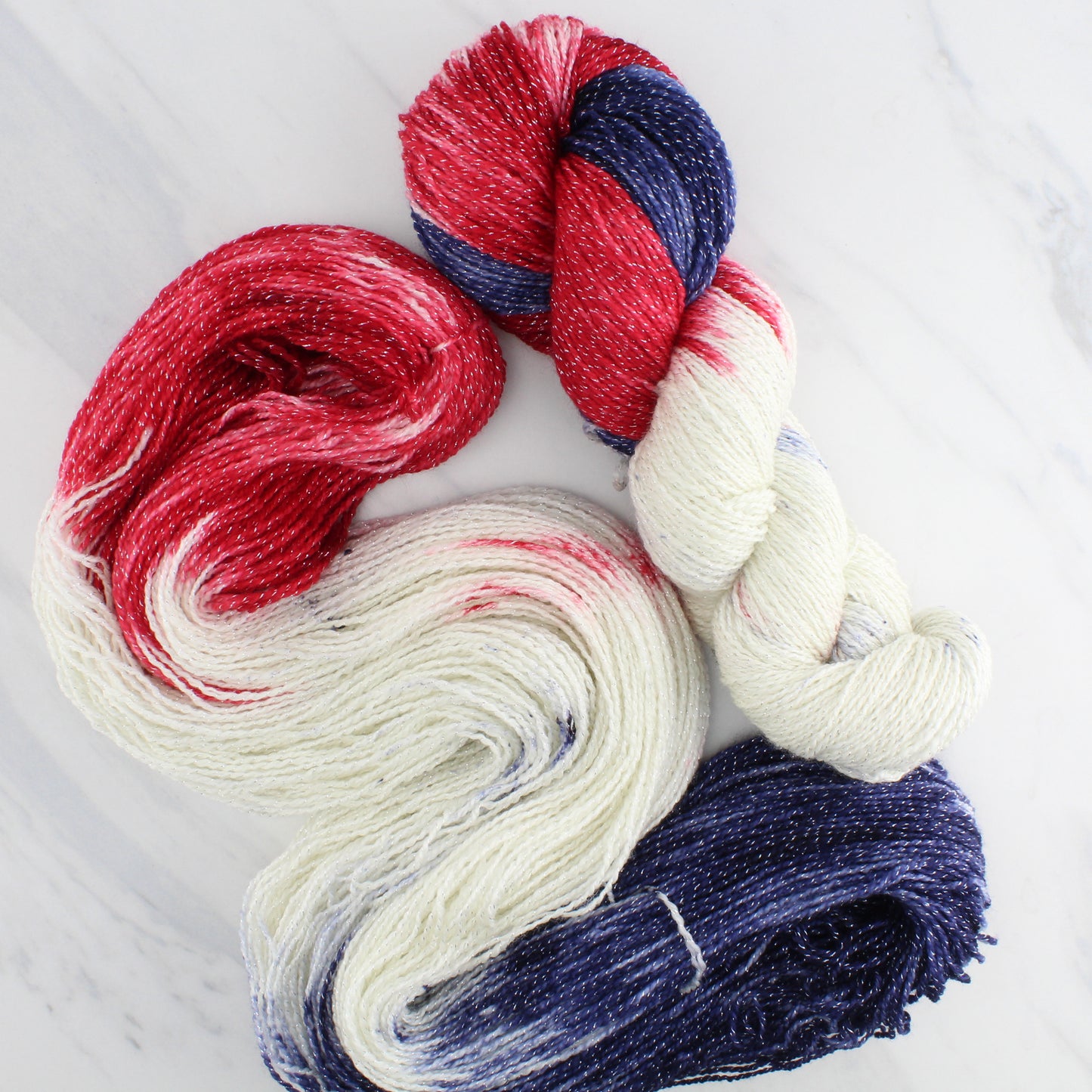 LIBERTY Hand Dyed on Twinkle Sock - Block Variegated Yarn