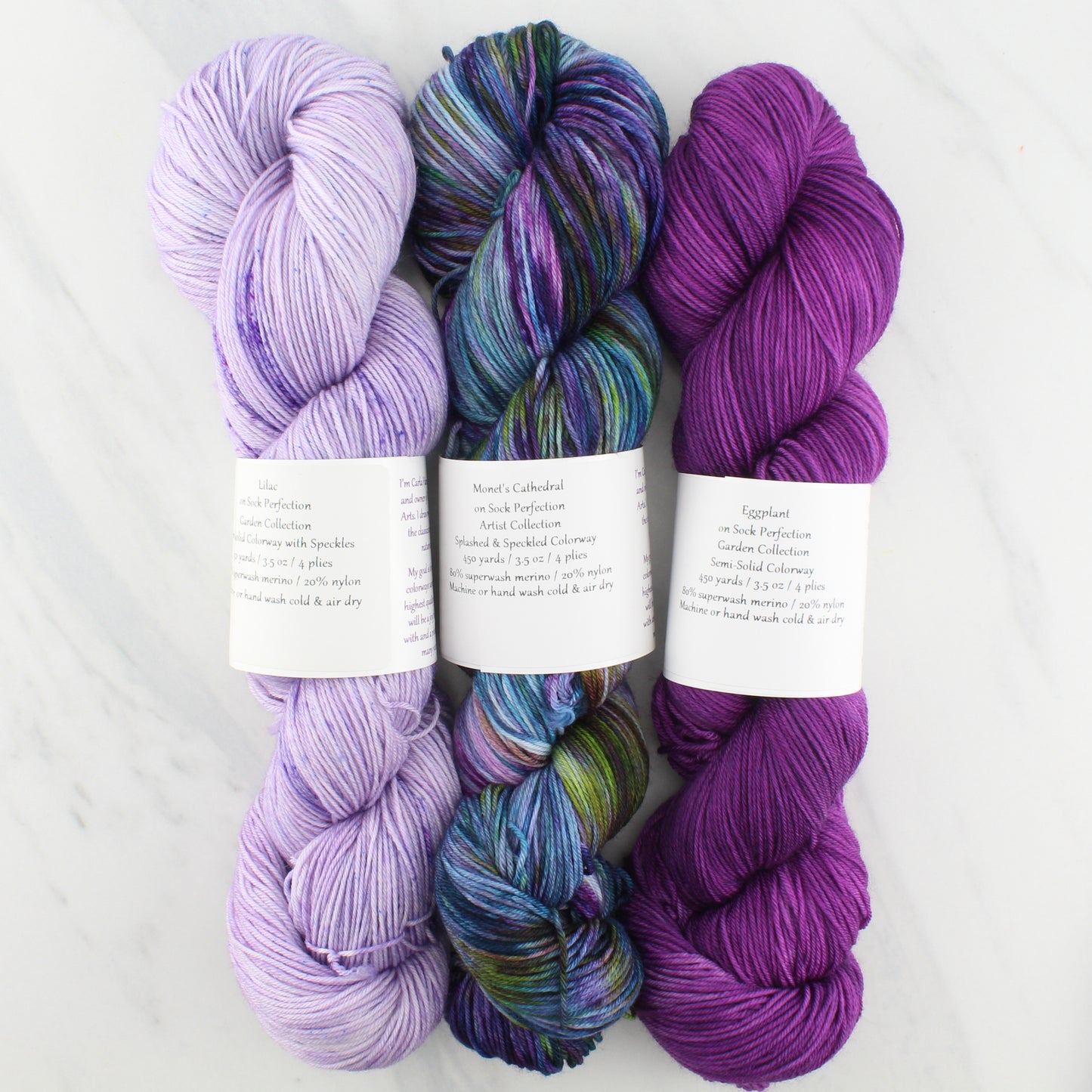 EGGPLANT on Sock Perfection - Indie-Dyed Yarn - Purple Lamb