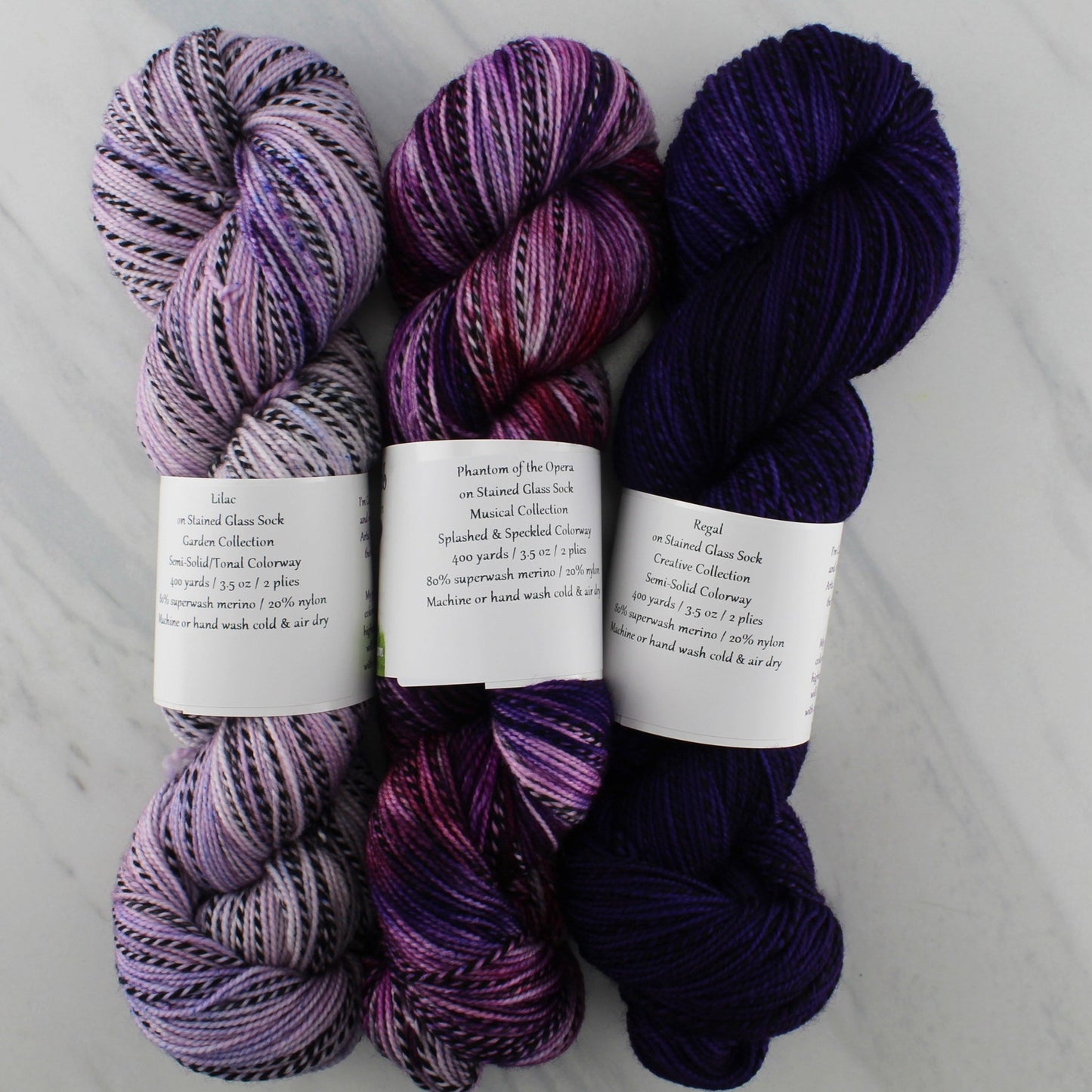 LILAC on Stained Glass Sock - Indie-Dyed Yarn - Purple Lamb