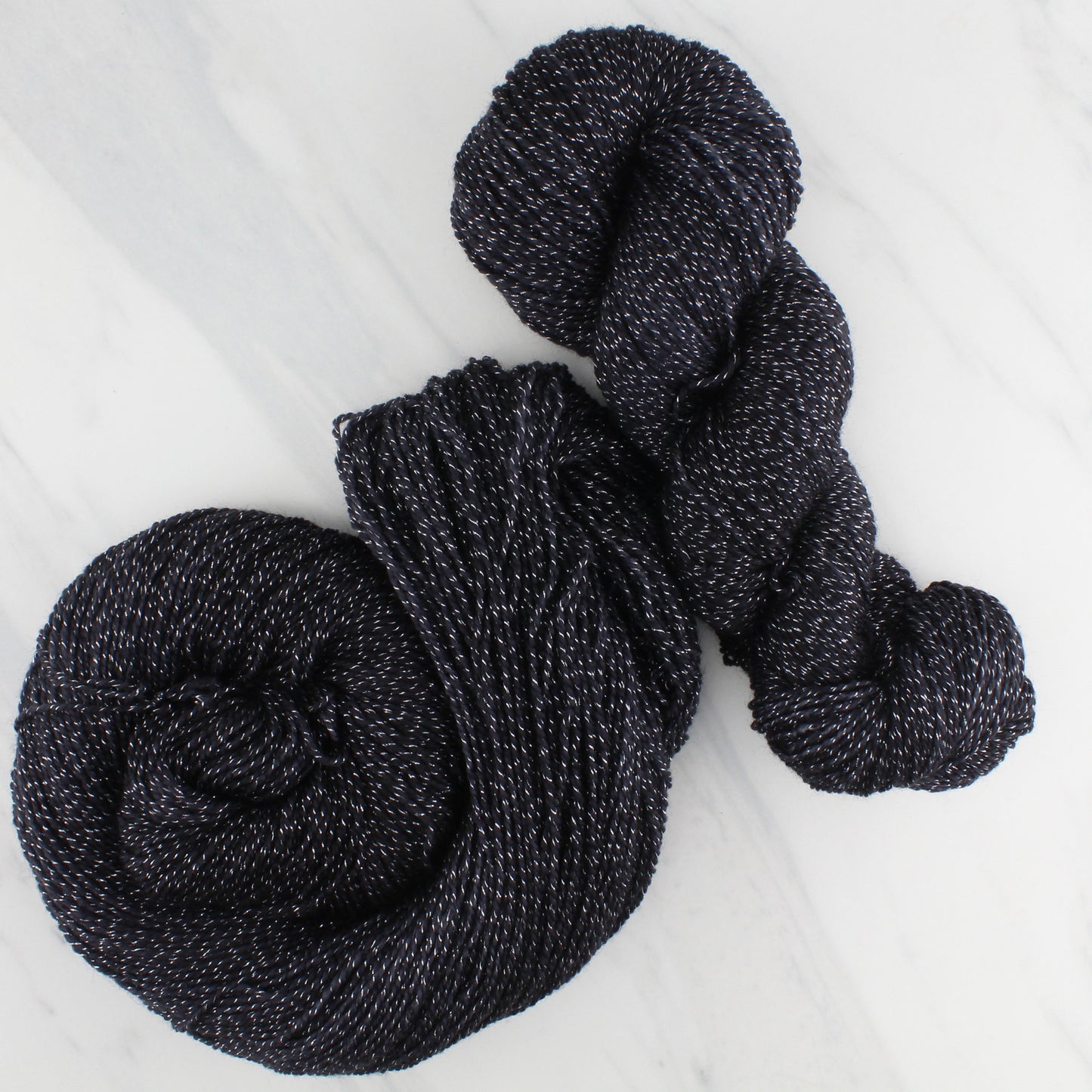 LITTLE BLACK DRESS Hand Dyed on Twinkle Fingering - Semi-Solid Yarn