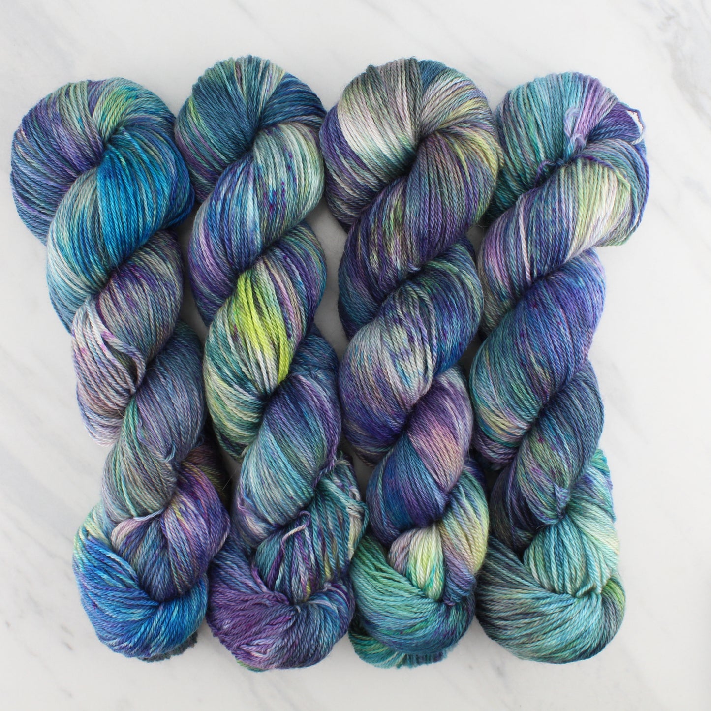 MONET'S CATHEDRAL on Dream Sock- Hand-Dyed Yarn - Purple Lamb