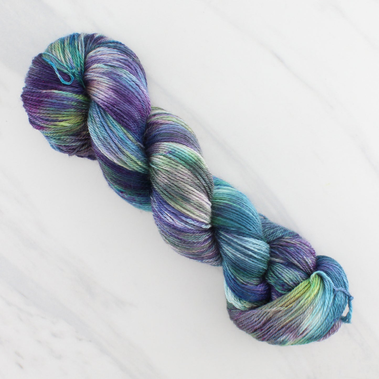 MONET'S CATHEDRAL on Dream Sock- Hand-Dyed Yarn - Purple Lamb