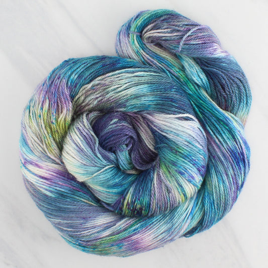 MONET'S CATHEDRAL Hand Dyed on Dream Fingering - Splashed & Speckled Colorway