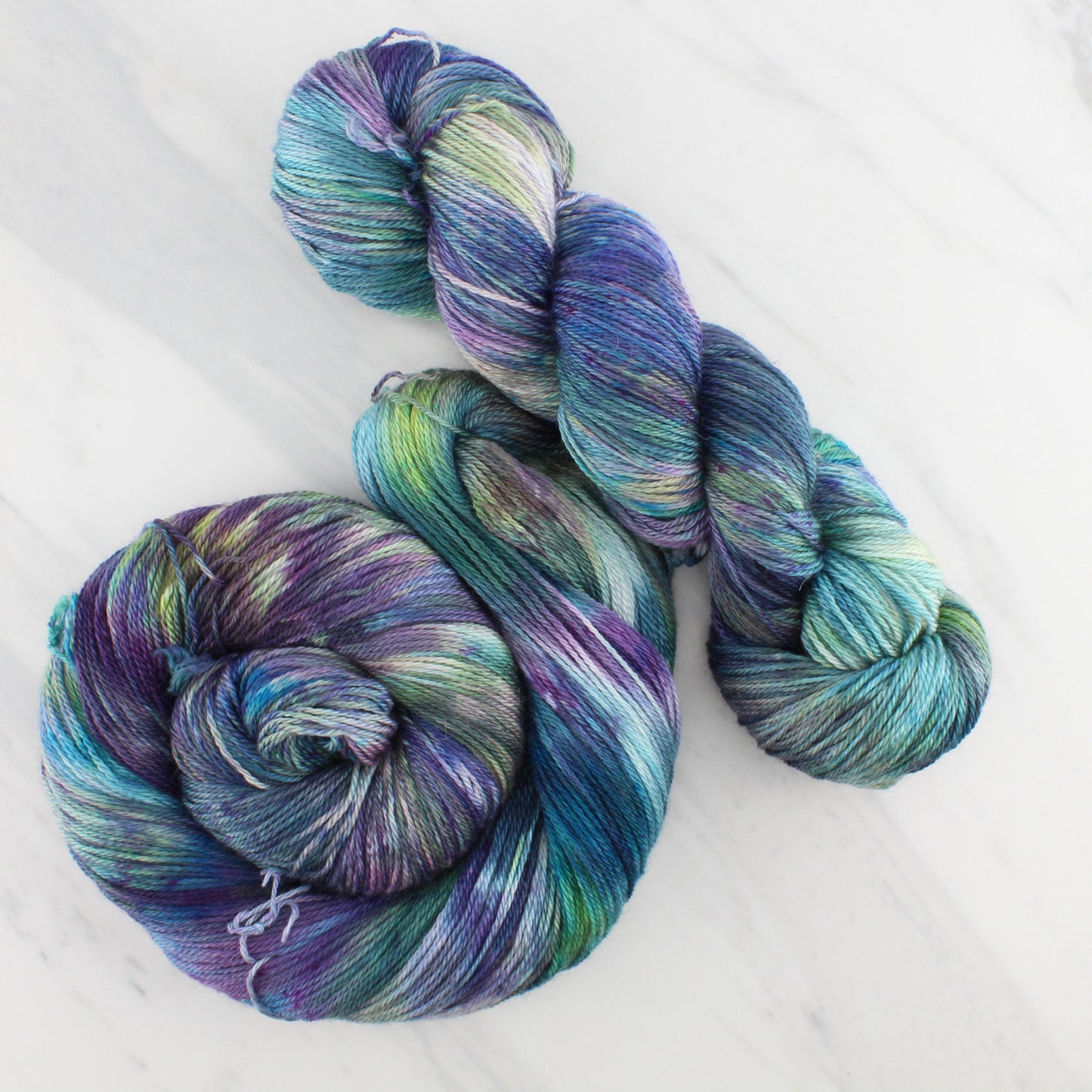 MONET'S CATHEDRAL on Dream Sock- Hand-Dyed Yarn - Purple Lamb