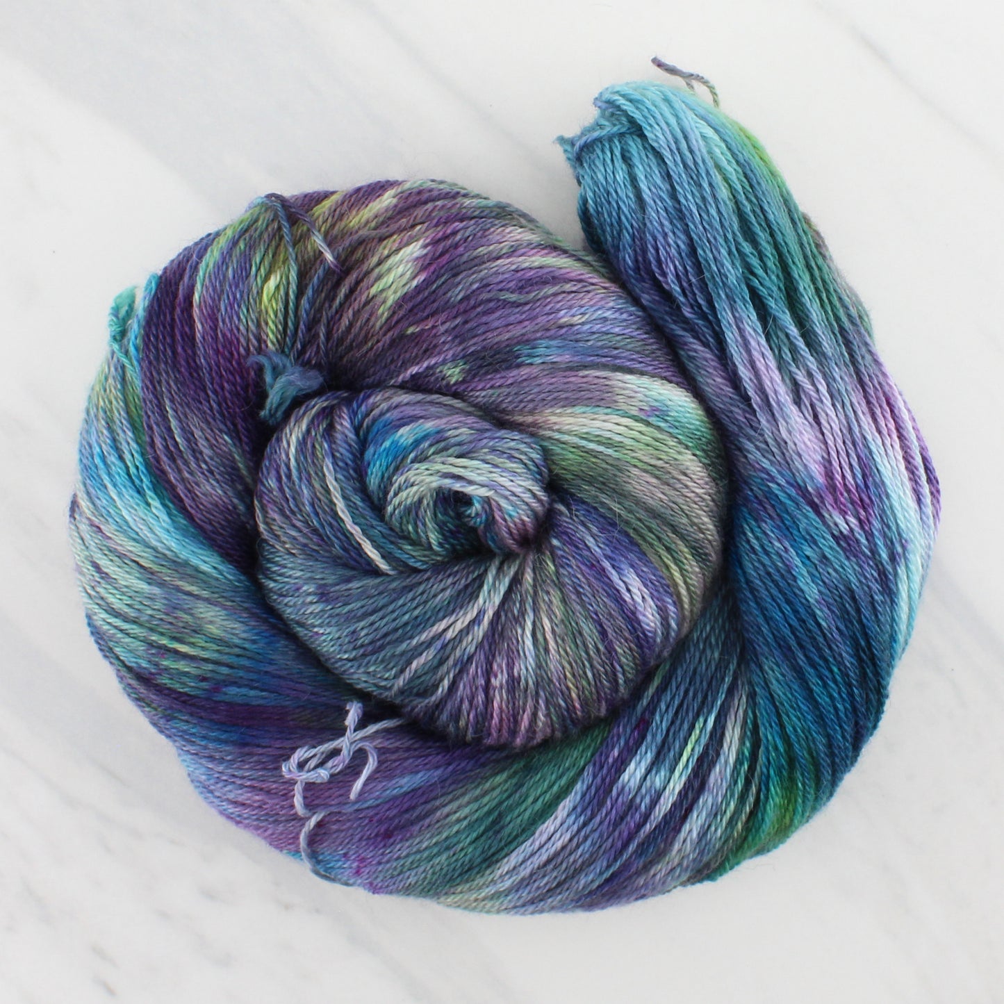MONET'S CATHEDRAL on Dream Sock- Hand-Dyed Yarn - Purple Lamb