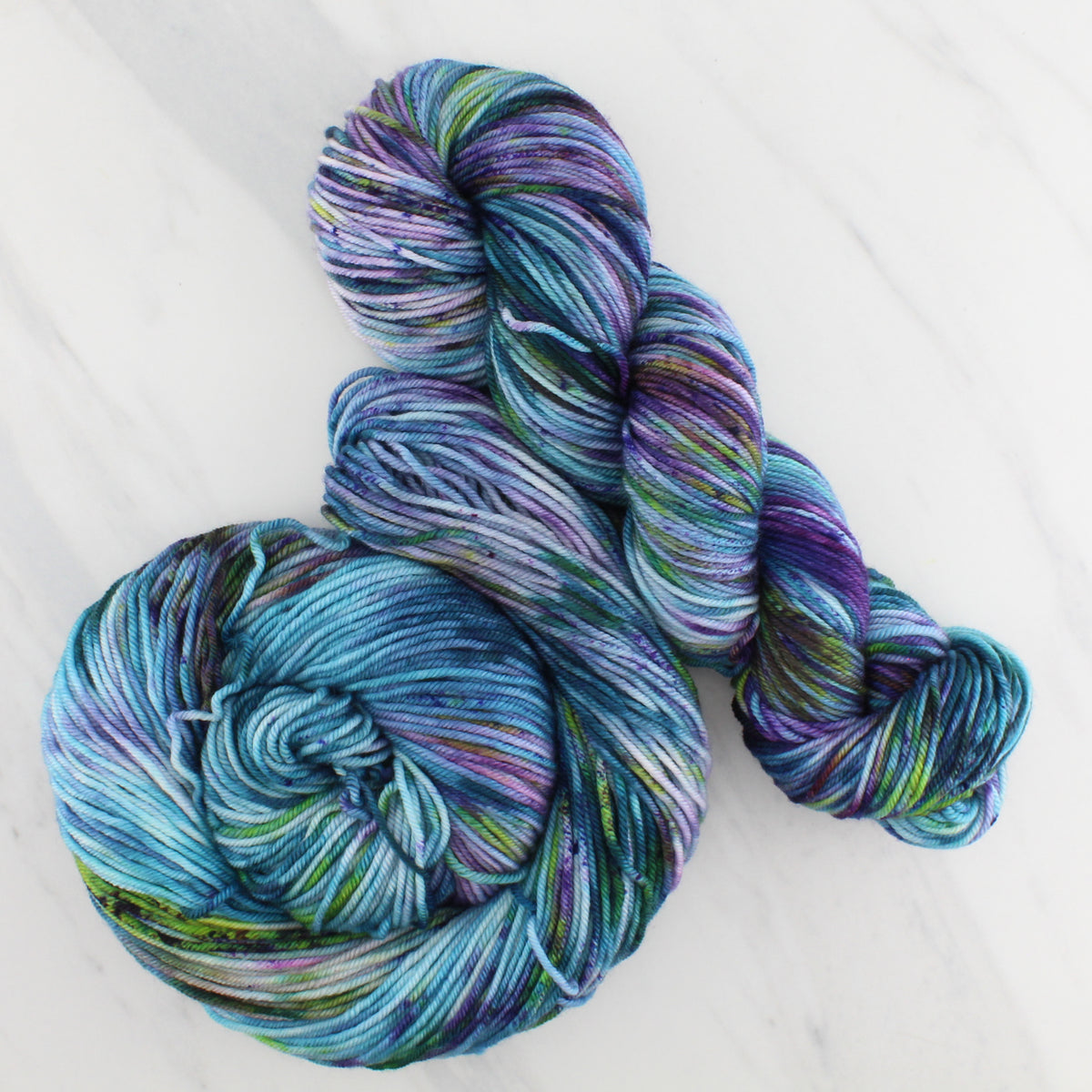 MONET'S CATHEDRAL Hand Dyed on Squoosh Worsted - Splashed & Speckled Yarn