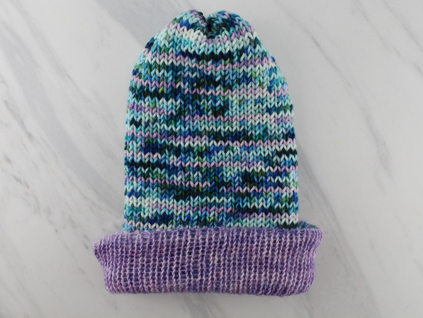 MONET'S WATER LILIES on Squoosh DK - Assigned Pooling Yarn - Purple Lamb