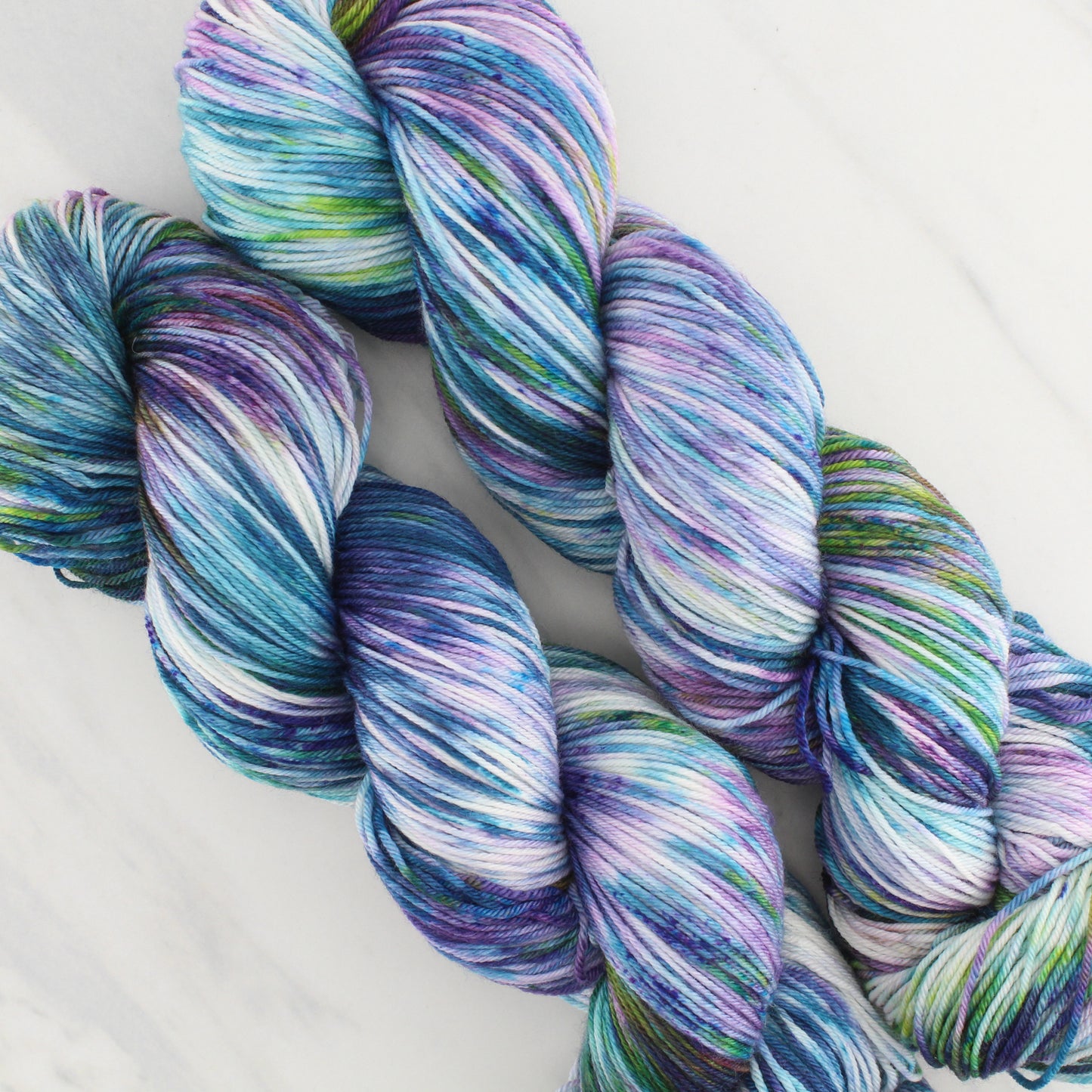 MONET'S CATHEDRAL Hand Dyed on Sock Perfection- Splashed & Speckled Yarn