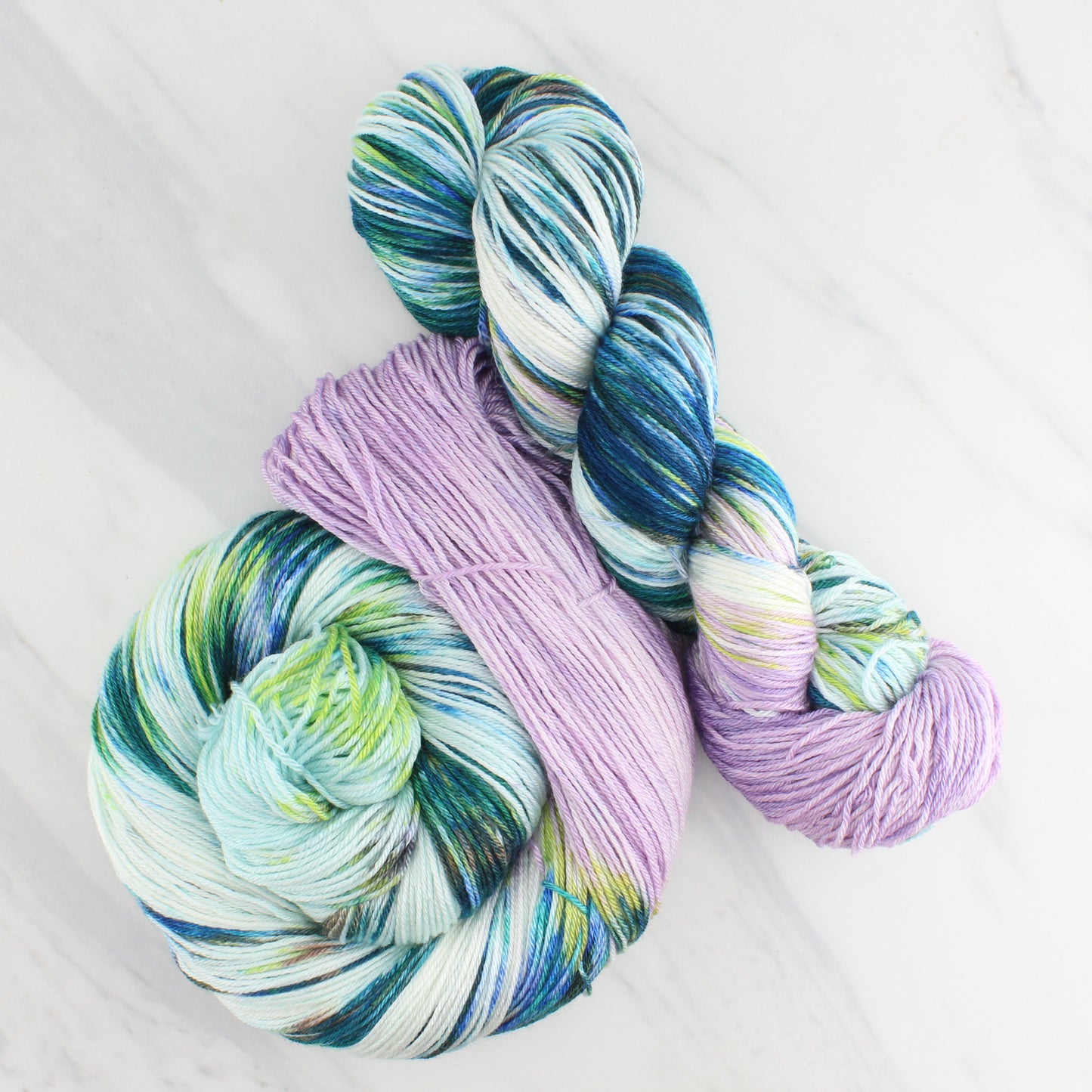 MONET'S WATER LILIES Hand Dyed on So Silky Fingering - Assigned Pooling Yarn