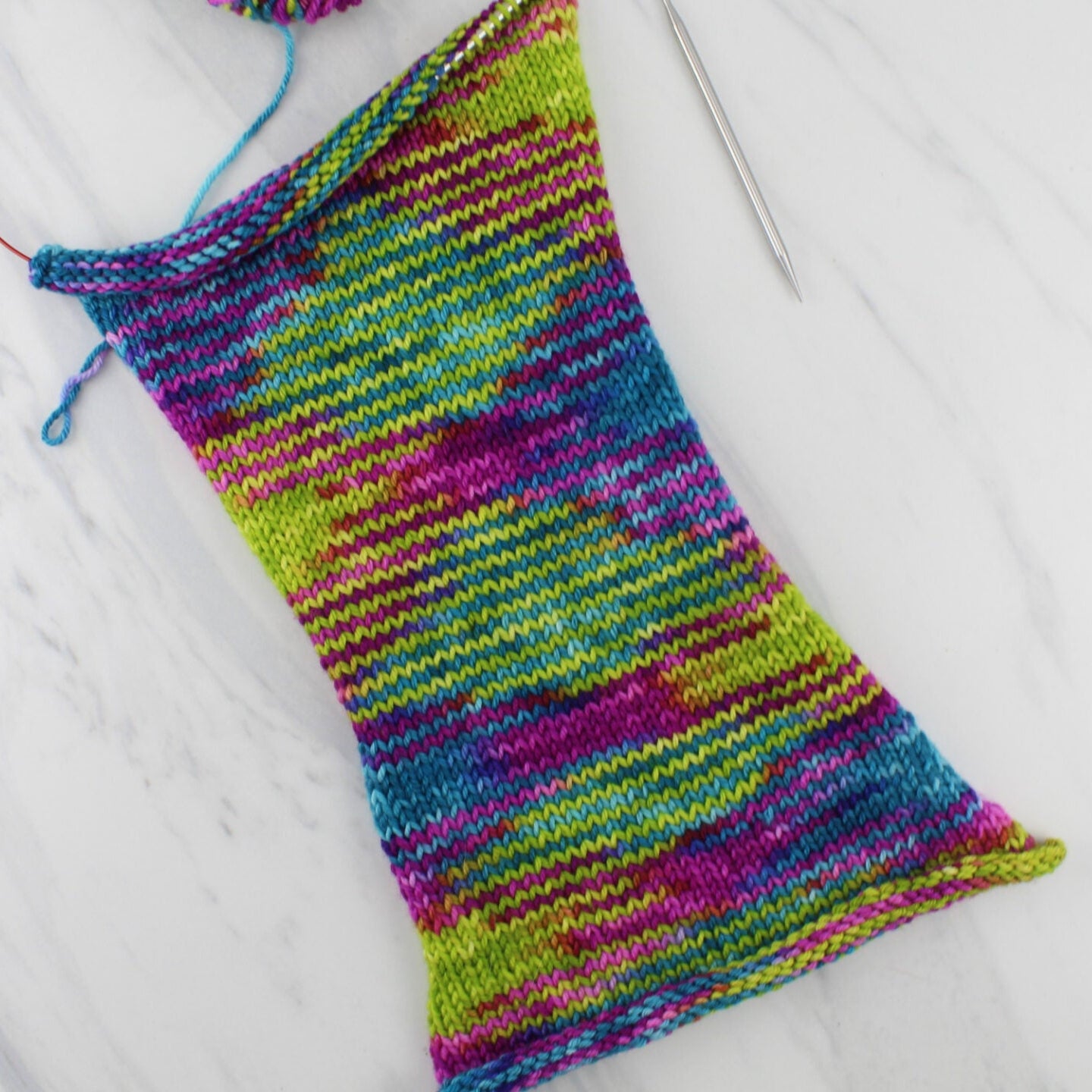 NEON LIGHTS Hand Dyed on Twinkle Sock - Block Variegated Yarn