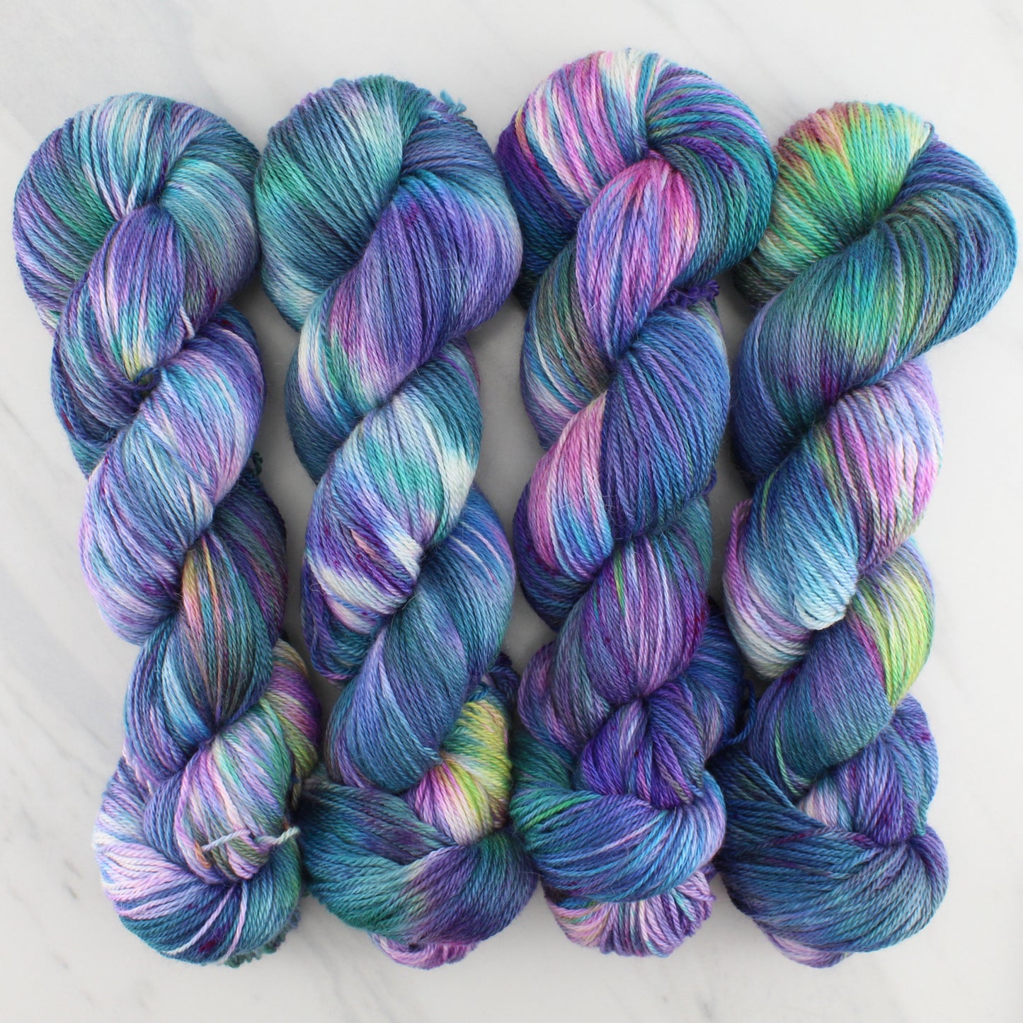 NORTHERN LIGHTS on Dream Sock - Hand-Dyed Yarn - Purple Lamb