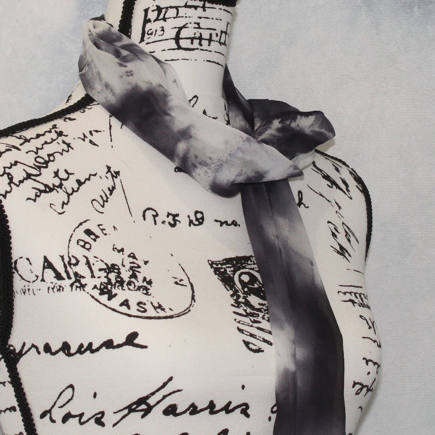 OBJECTIVITY Hand-Dyed Silk Chiffon Scarf - 11 x 60 inches - Purple Lamb