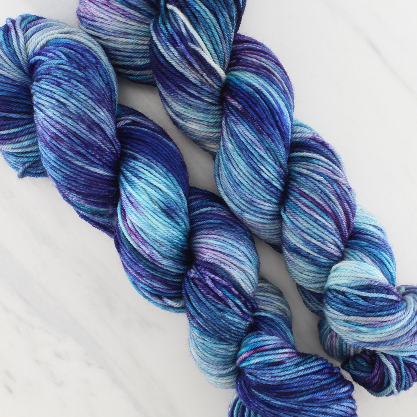 OCEAN AT NIGHT on Squoosh DK- Hand-Dyed Yarn - Purple Lamb