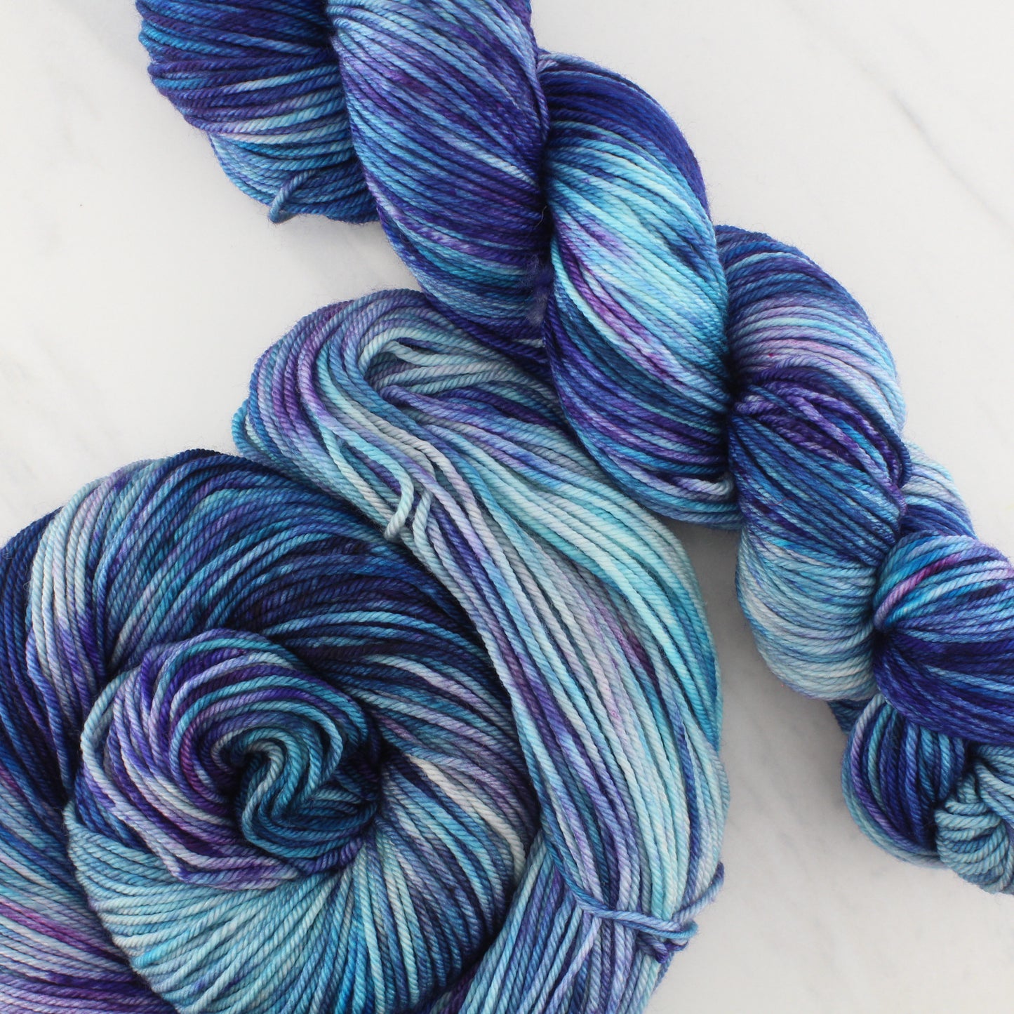 OCEAN AT NIGHT on Squoosh DK- Hand-Dyed Yarn - Purple Lamb