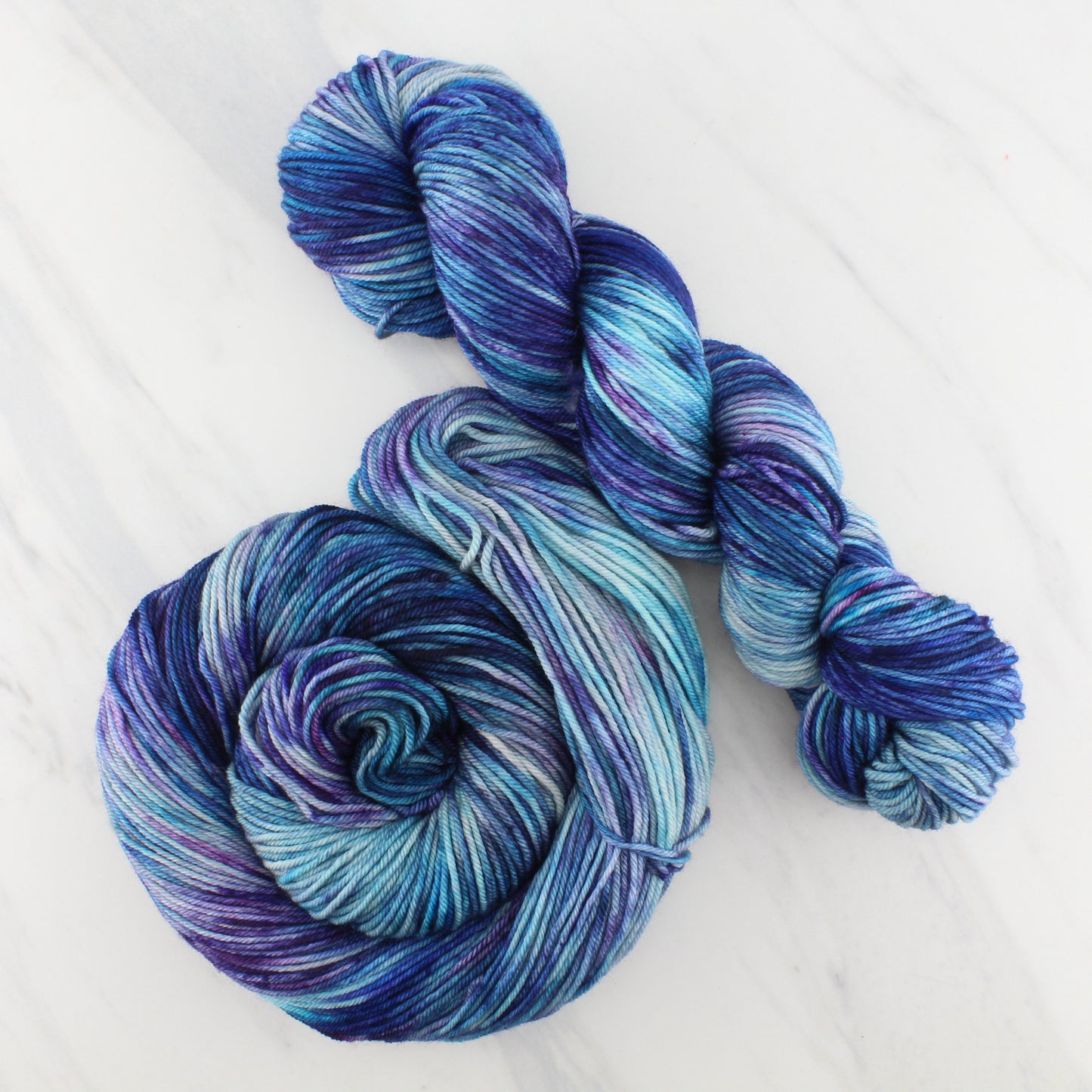 OCEAN AT NIGHT on Squoosh DK- Hand-Dyed Yarn - Purple Lamb