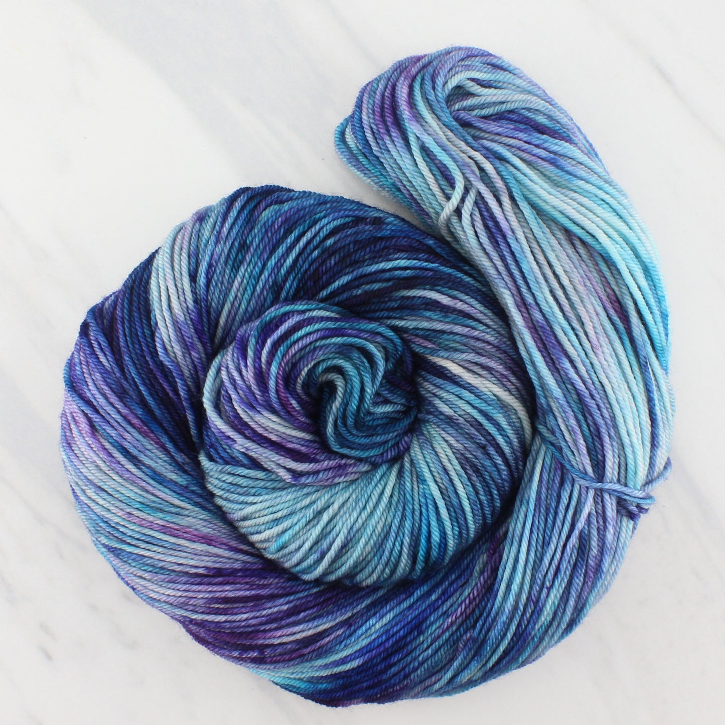 OCEAN AT NIGHT on Squoosh DK- Hand-Dyed Yarn - Purple Lamb