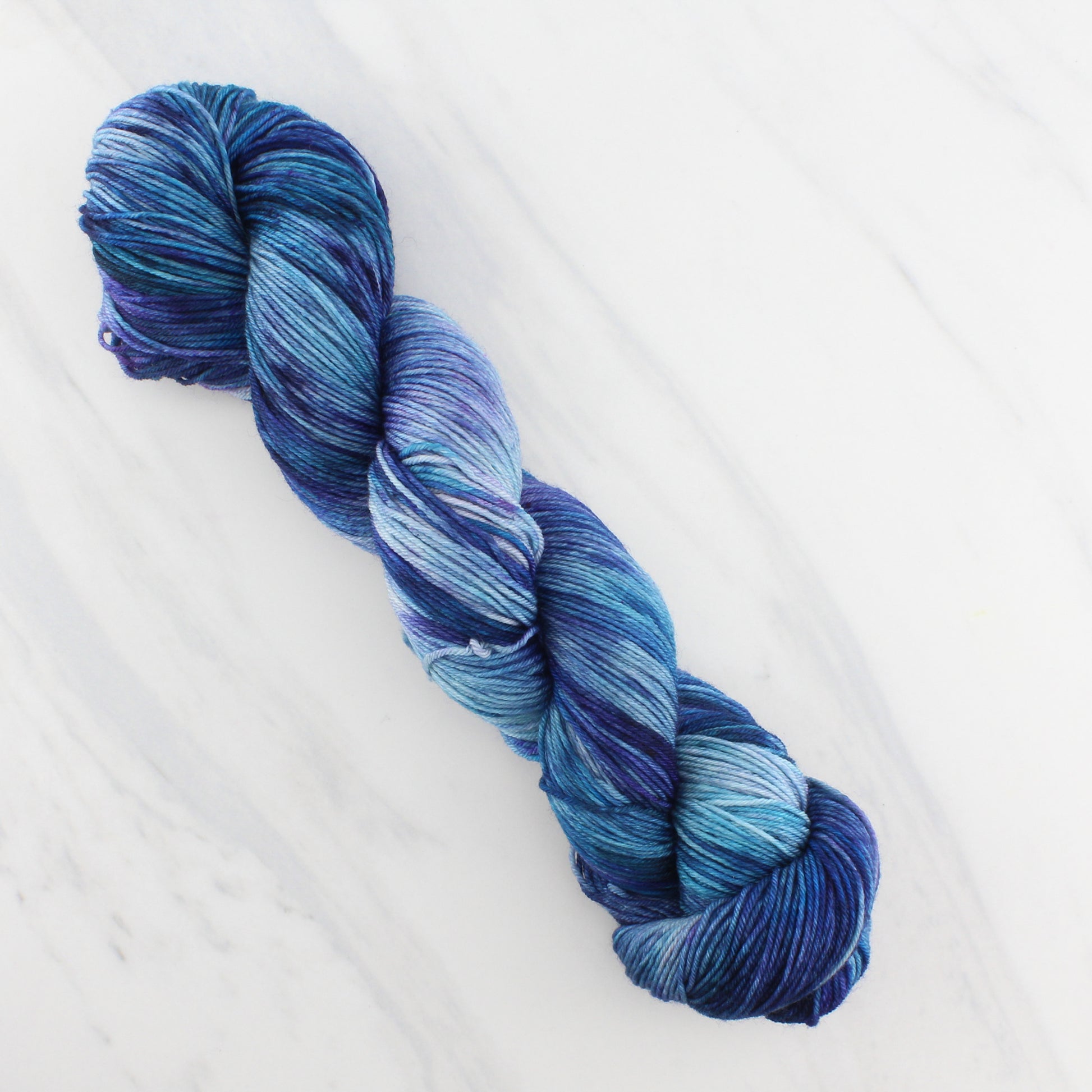 OCEAN AT NIGHT on Sock Perfection- Hand-Dyed Yarn - Purple Lamb