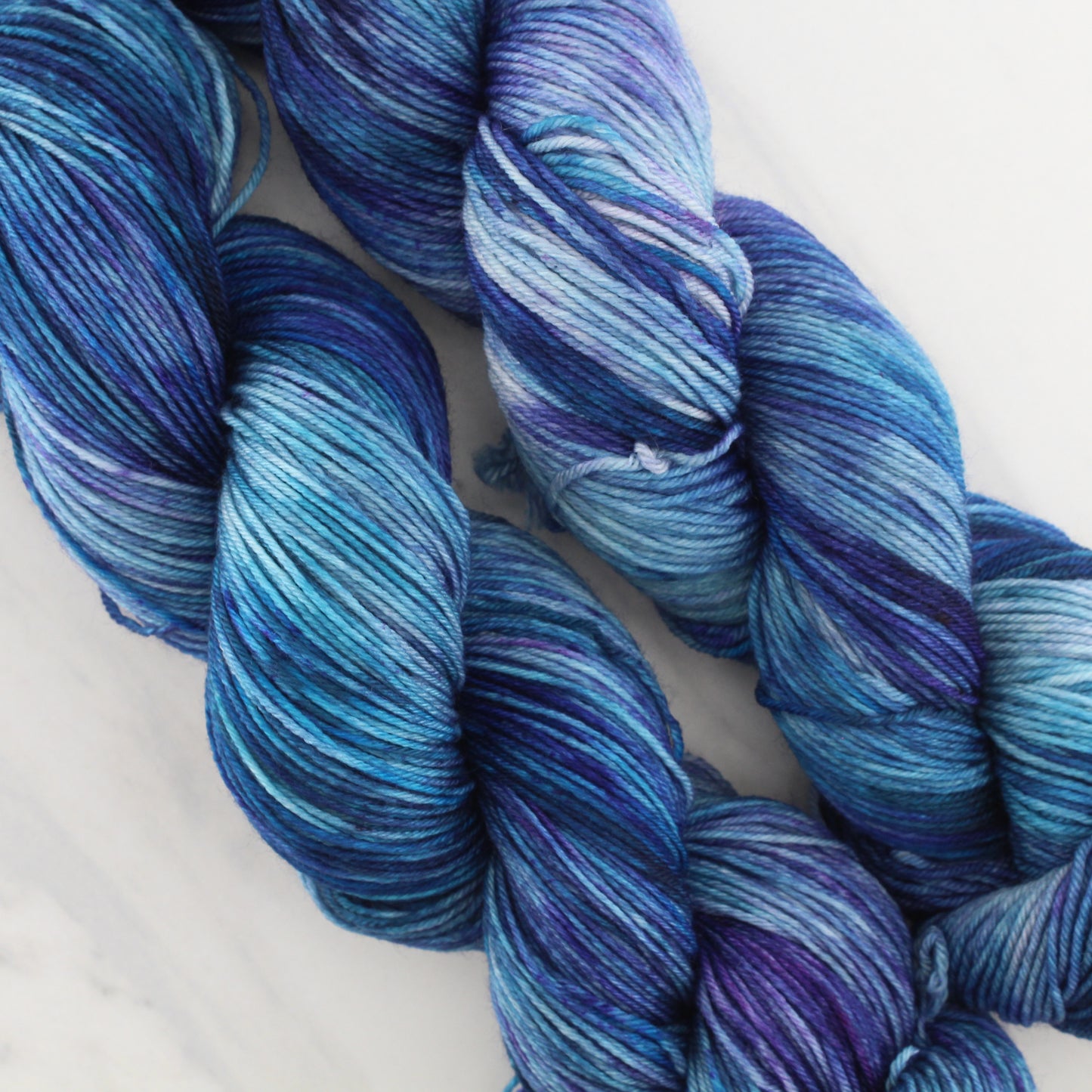 OCEAN AT NIGHT on Sock Perfection- Hand-Dyed Yarn - Purple Lamb