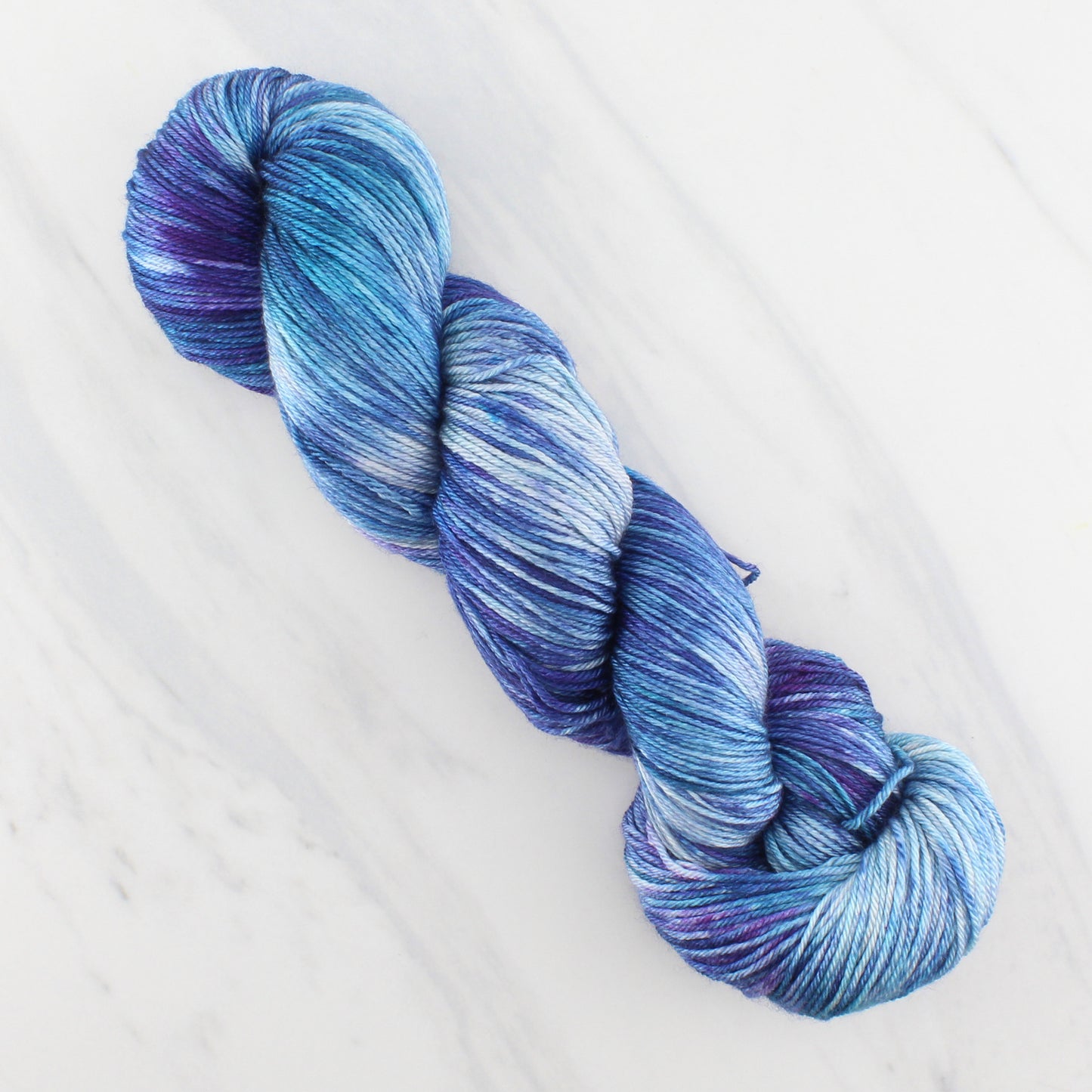 OCEAN AT NIGHT on So Silky Sock- Hand-Dyed Yarn - Purple Lamb