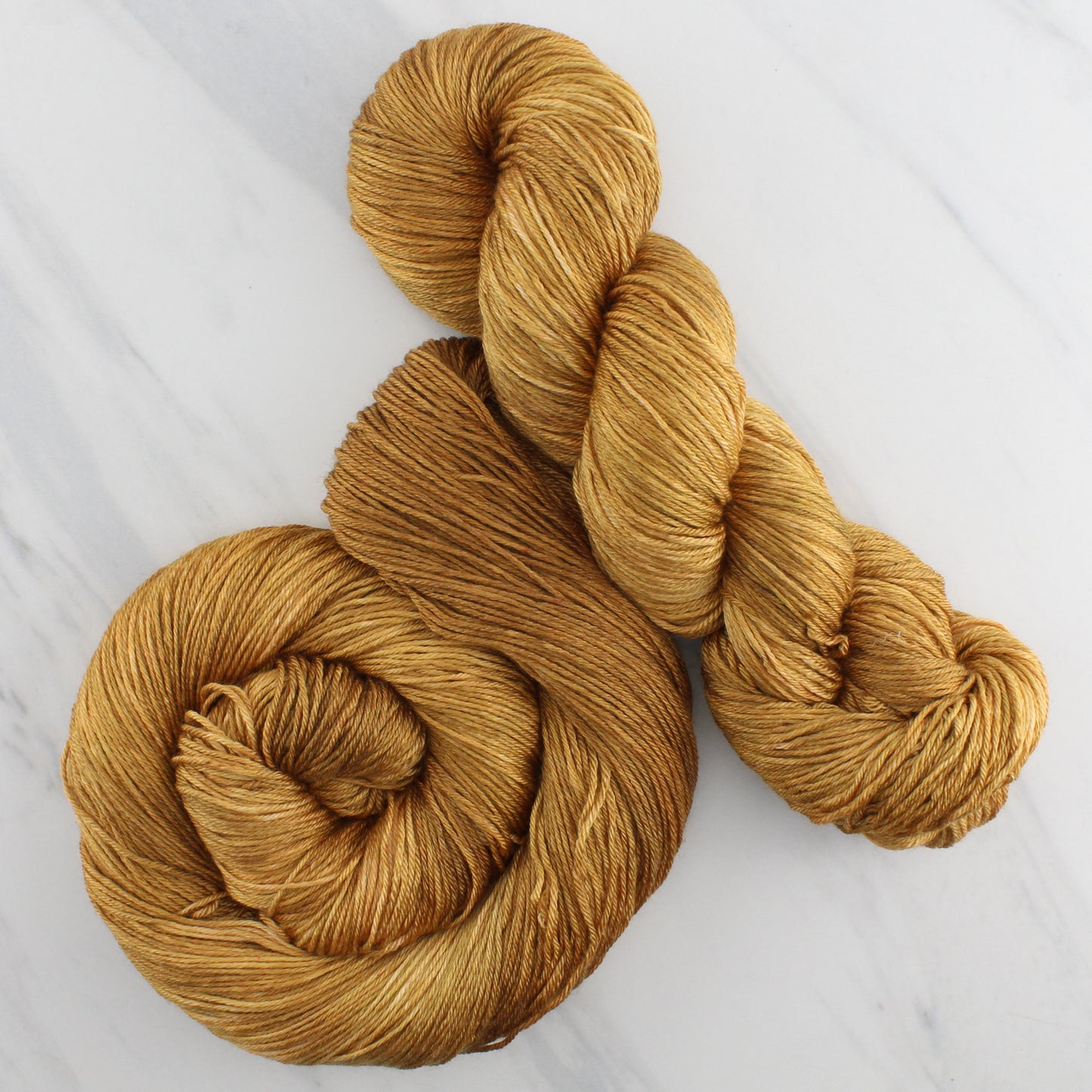 OCHRE Hand Dyed on So Silky Fingering - Semi-Solid Colorway