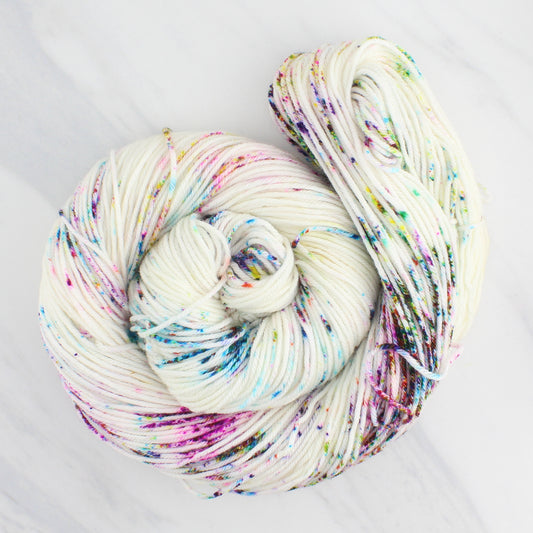 PARTY LIKE IT'S 2029 Hand Dyed on Squoosh DK - Speckled Yarn