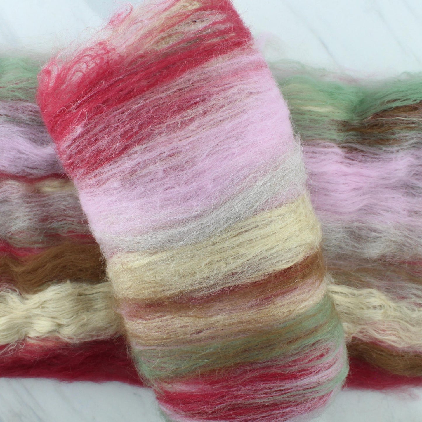 PEACH BLOSSOM Luxury Spinning Batts - Purple Lamb