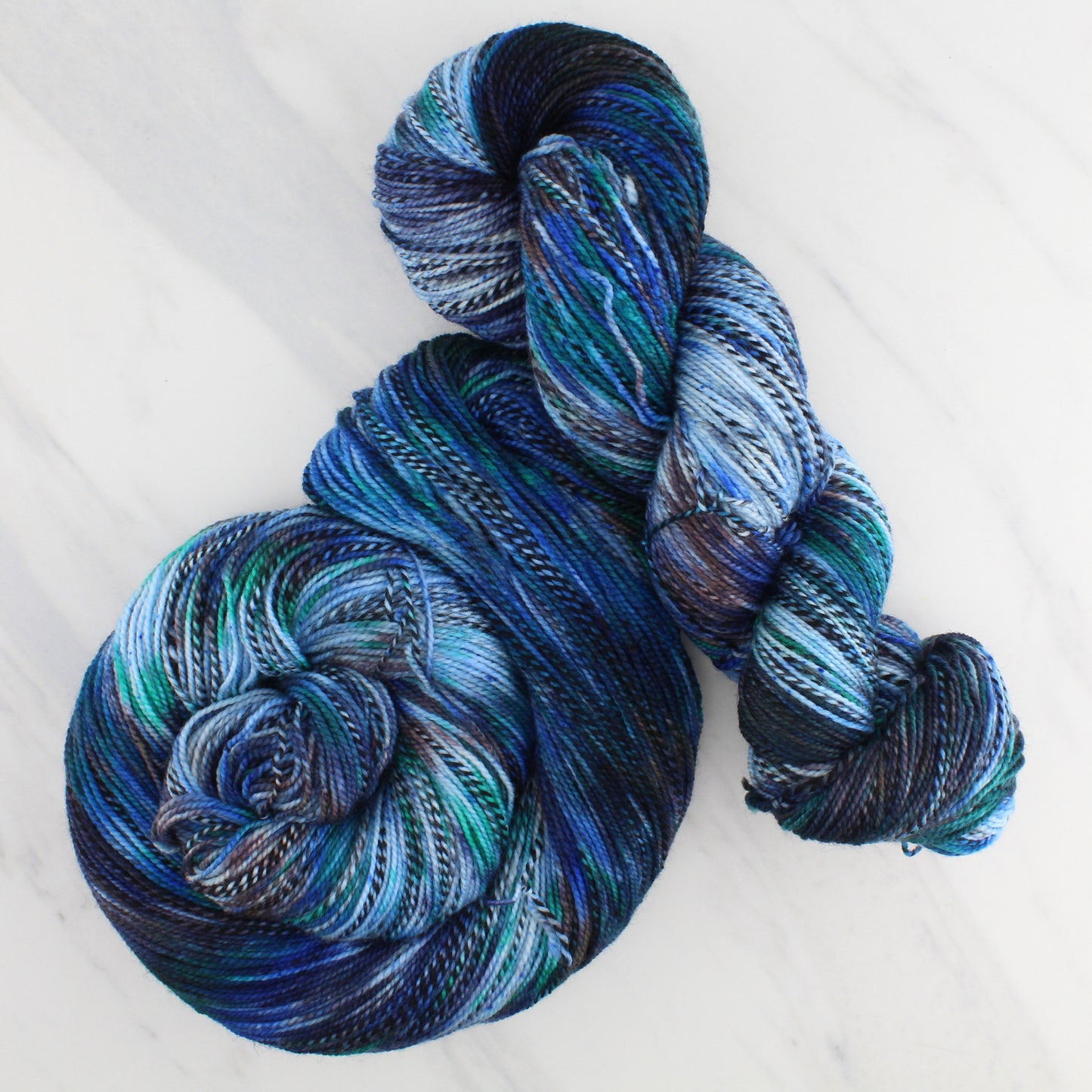 PEACOCK EYES on Stained Glass Sock - Indie-Dyed Yarn