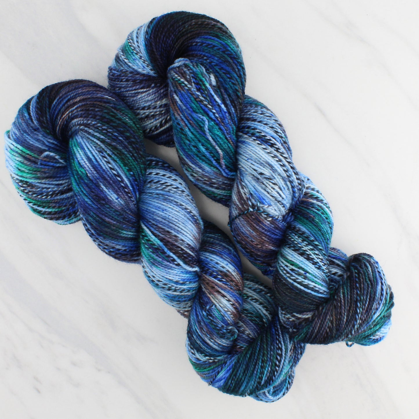 PEACOCK EYES on Stained Glass Sock - Indie-Dyed Yarn