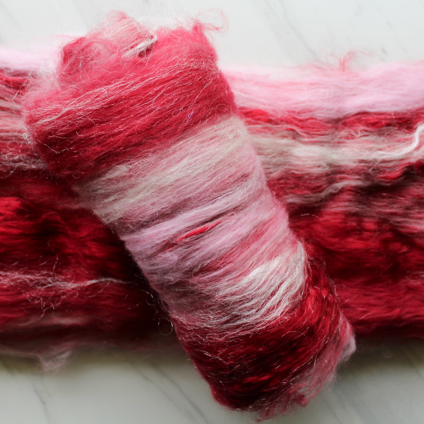 PEPPERMINT Art Batt for Spinning and Felting - Purple Lamb