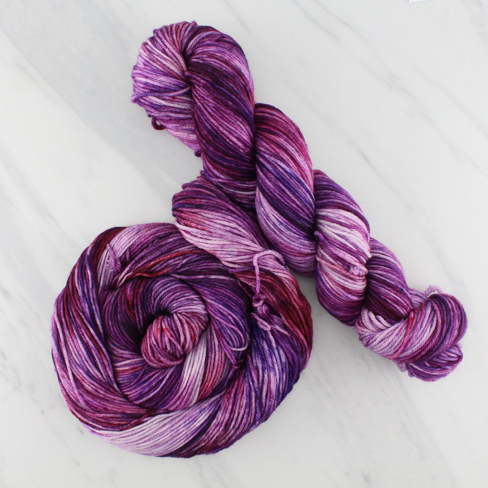 PHANTOM OF THE OPERA Hand-Dyed Yarn on Squoosh DK - Purple Lamb