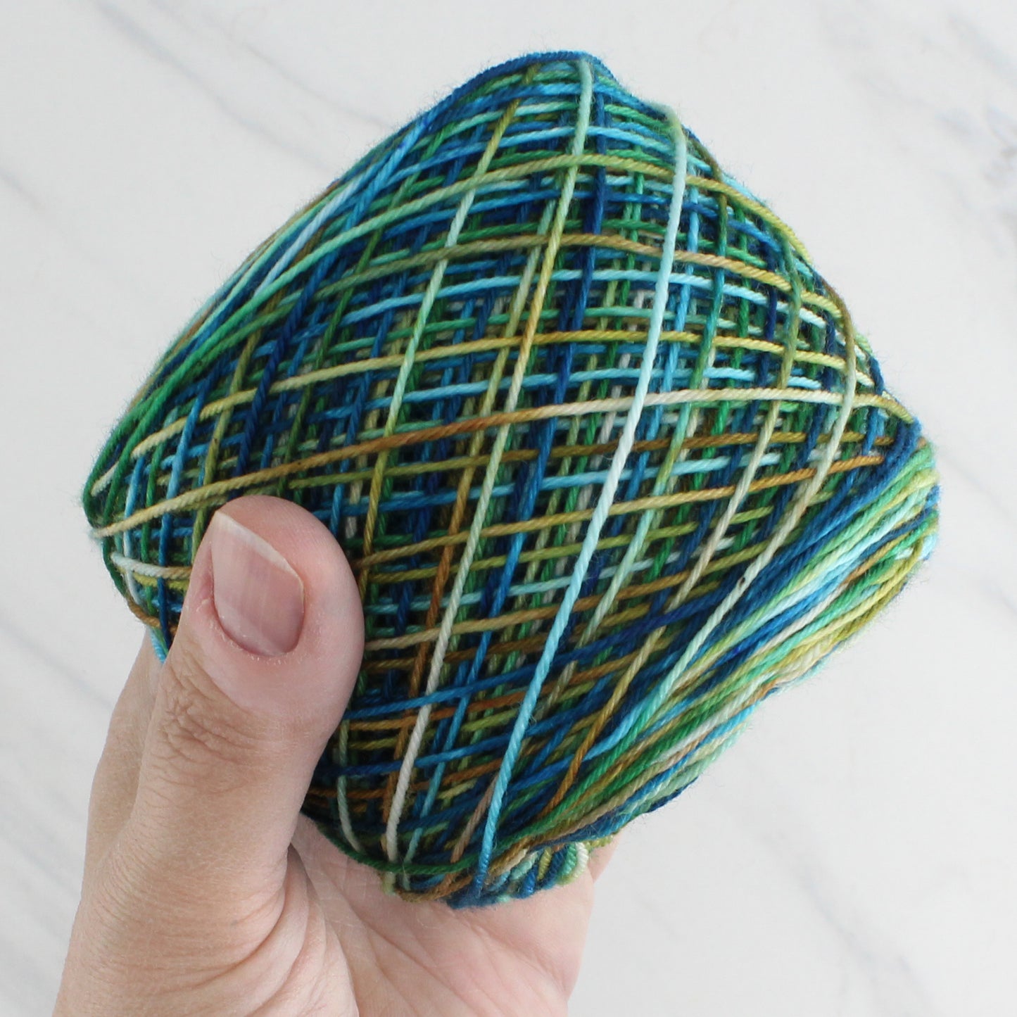 PLANET EARTH Hand Dyed on Sock Perfection - Block Variegated Palindrome Colorway